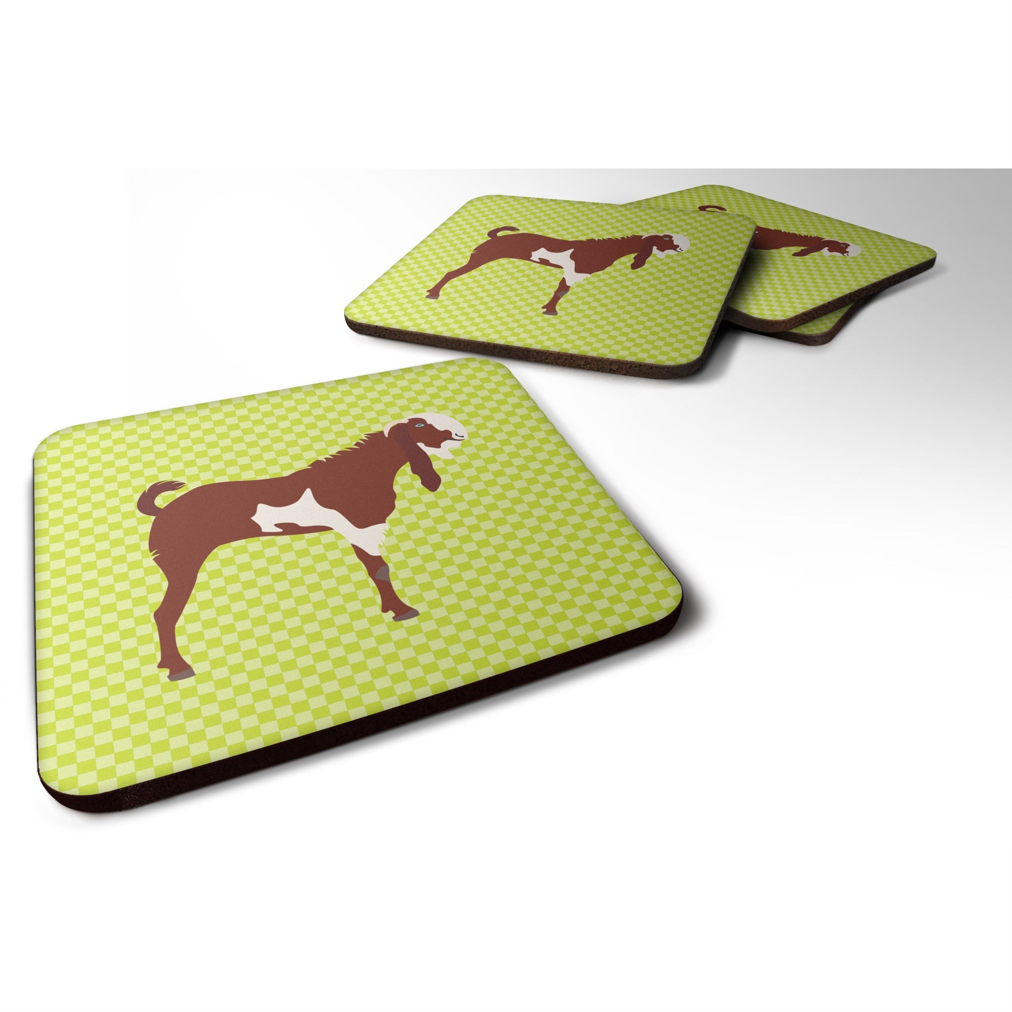 'Caroline'S Treasures Jamnapari Goat Green Decorative Coasters, 3.5, Multicolor''