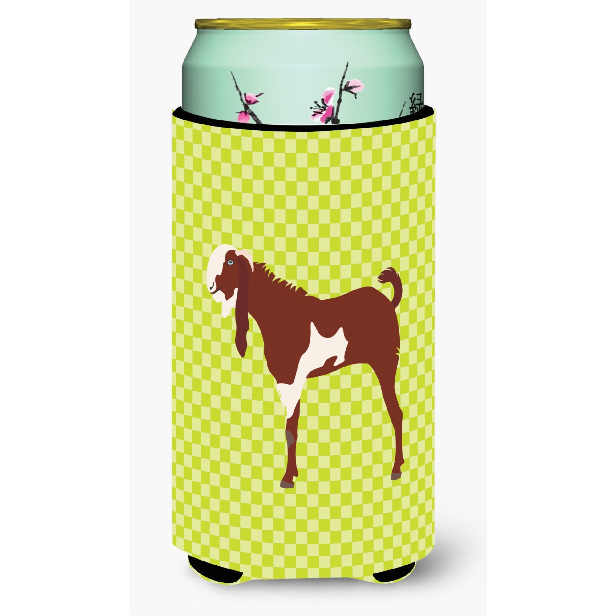 'Caroline'S Treasures Jamnapari Goat Green Decorative Can Hugger, Tall Boy, Multicolor''