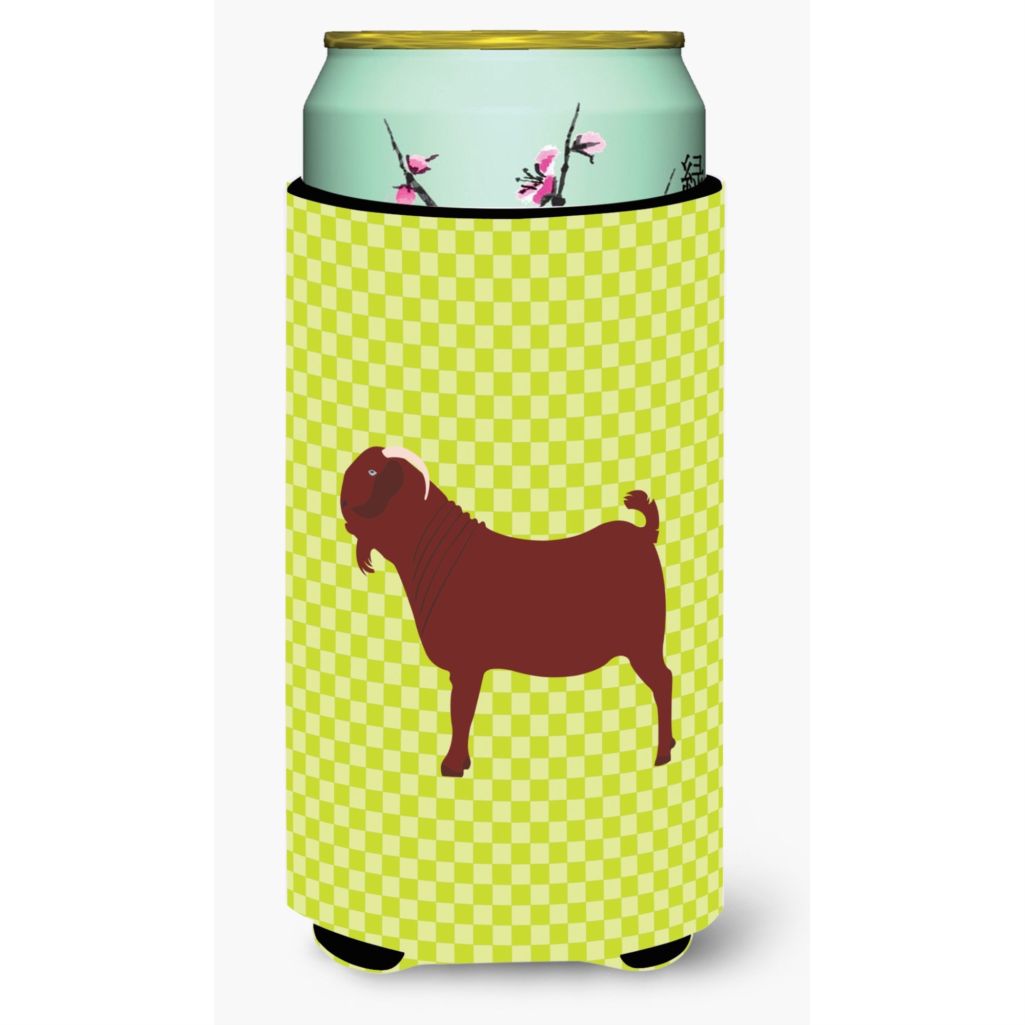 'Caroline'S Treasures Kalahari Red Goat Green Decorative Can Hugger, Tall Boy, Multicolor''