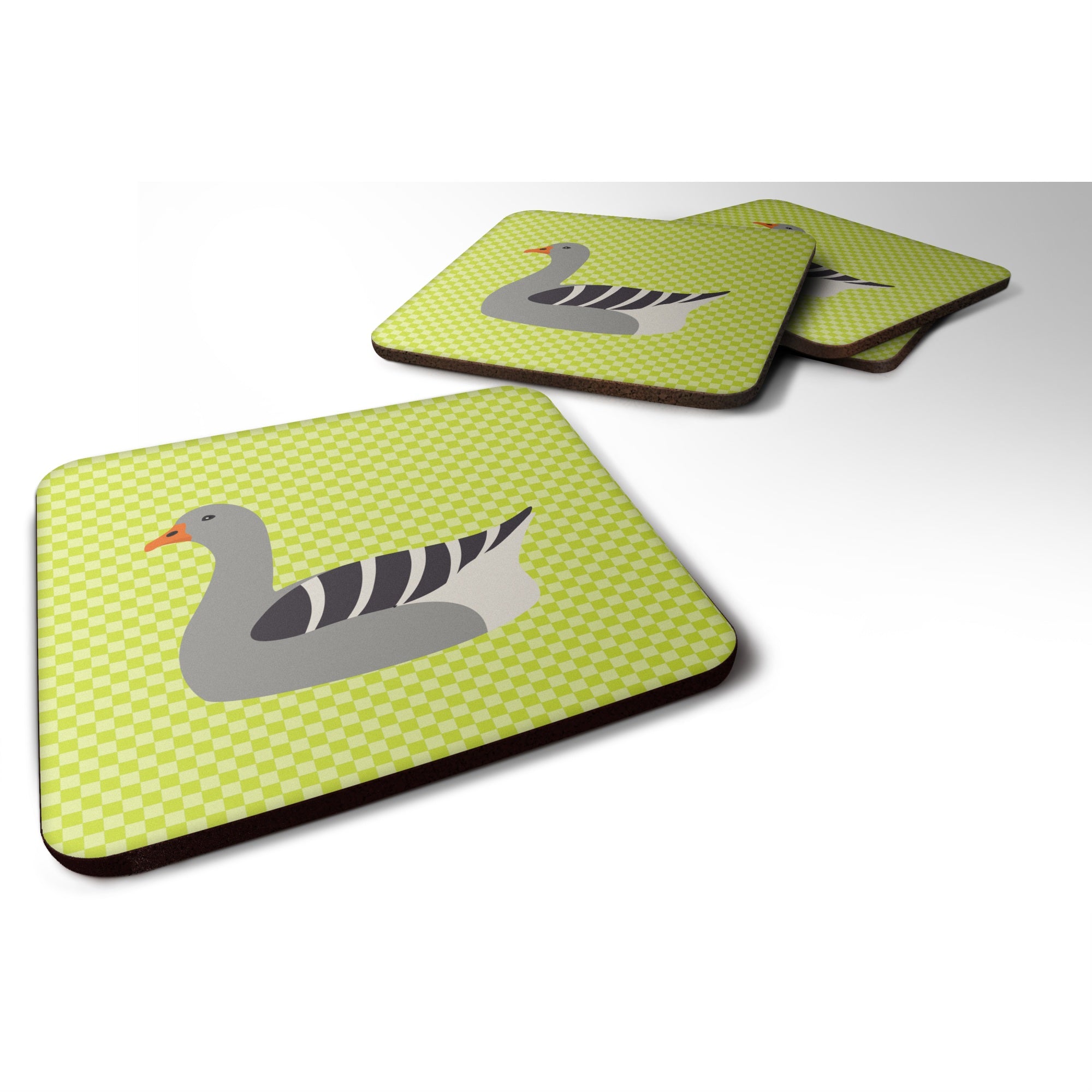 'Caroline'S Treasures Pilgrim Goose Green Decorative Coasters, 3.5, Multicolor''