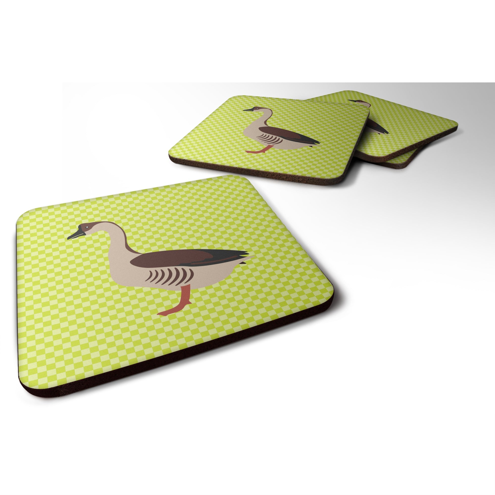 'Caroline'S Treasures Chinese Goose Green Decorative Coasters, 3.5, Multicolor''