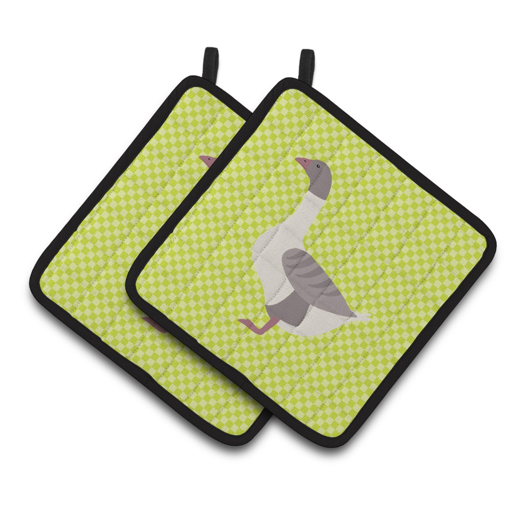 'Caroline'S Treasures Buff Grey Back Goose Green Decorated Pot Holder, 7.5'''' X 7.5''''''