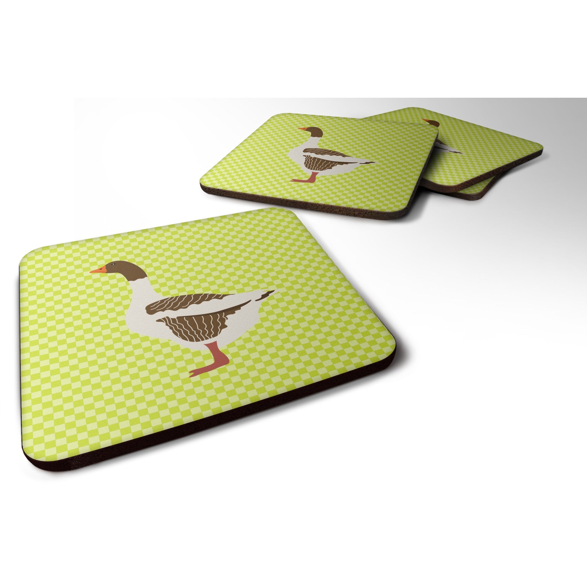 'Caroline'S Treasures Pomeranian Rogener Goose Green Decorative Coasters, 3.5'''', Multicolor''