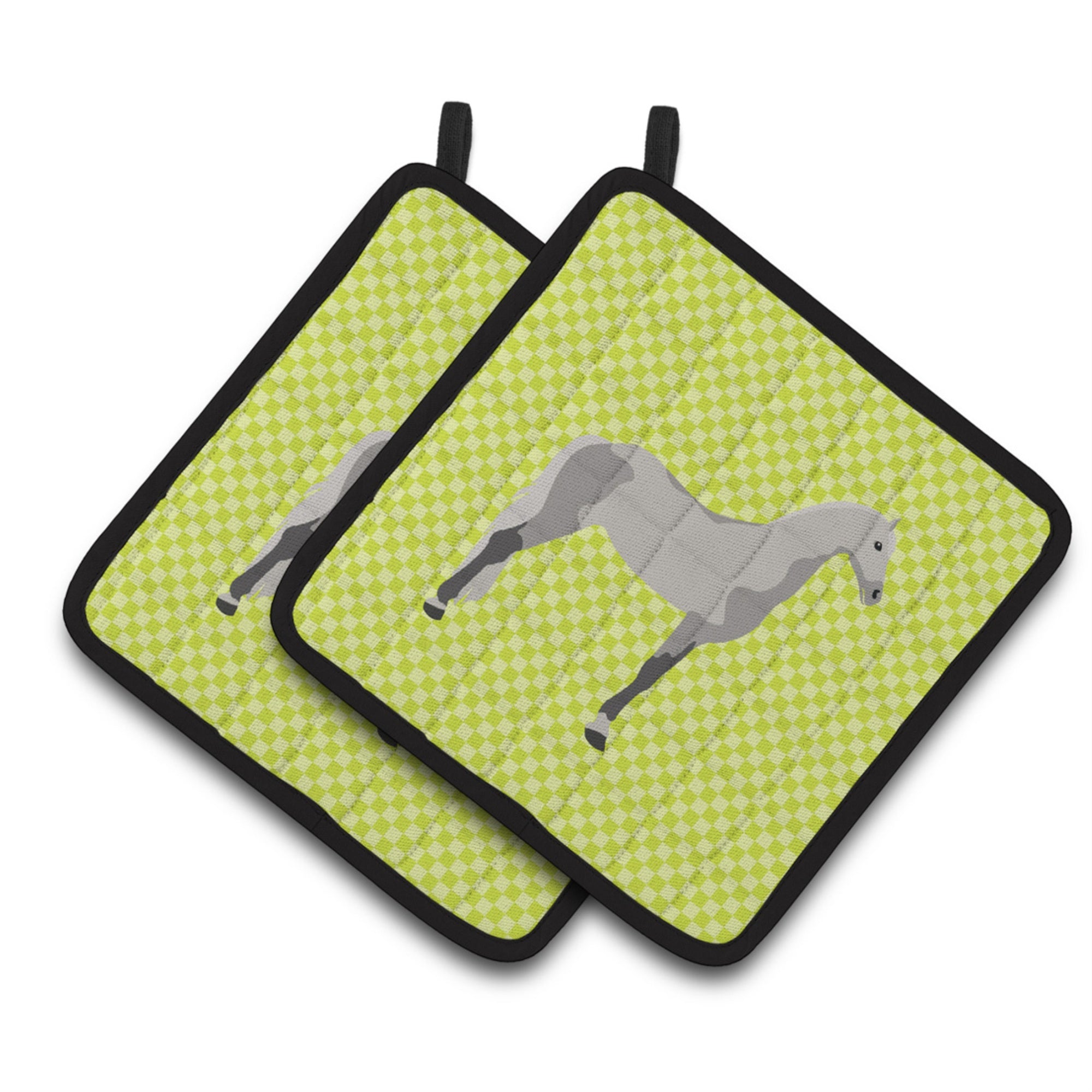 'Caroline'S Treasures Orlov Trotter Horse Green Decorated Pot Holder, 7.5'''' X 7.5''''''