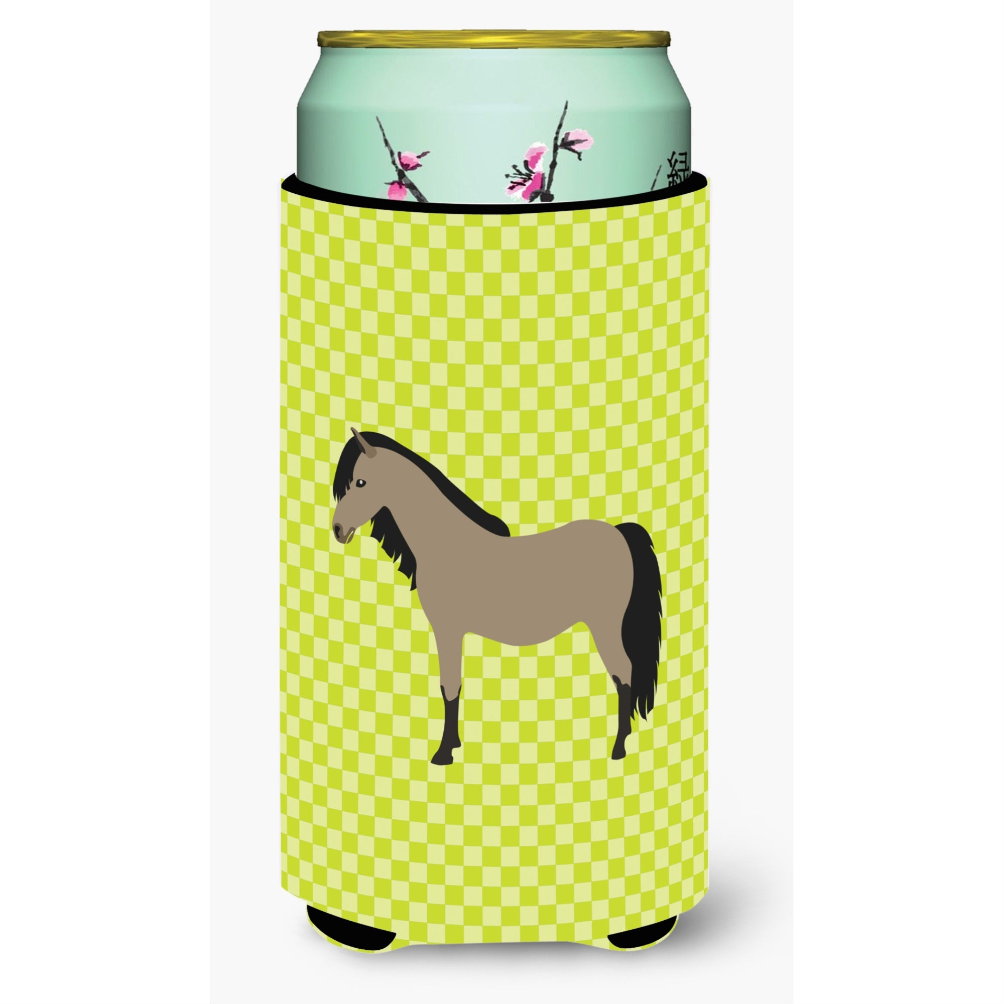 'Caroline'S Treasures Welsh Pony Horse Green Decorative Can Hugger, Tall Boy, Multicolor''