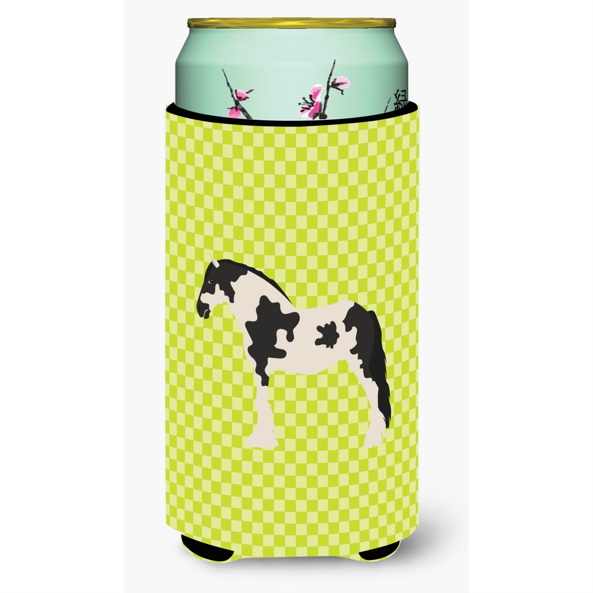 'Caroline'S Treasures Cyldesdale Horse Green Decorative Can Hugger, Tall Boy, Multicolor''