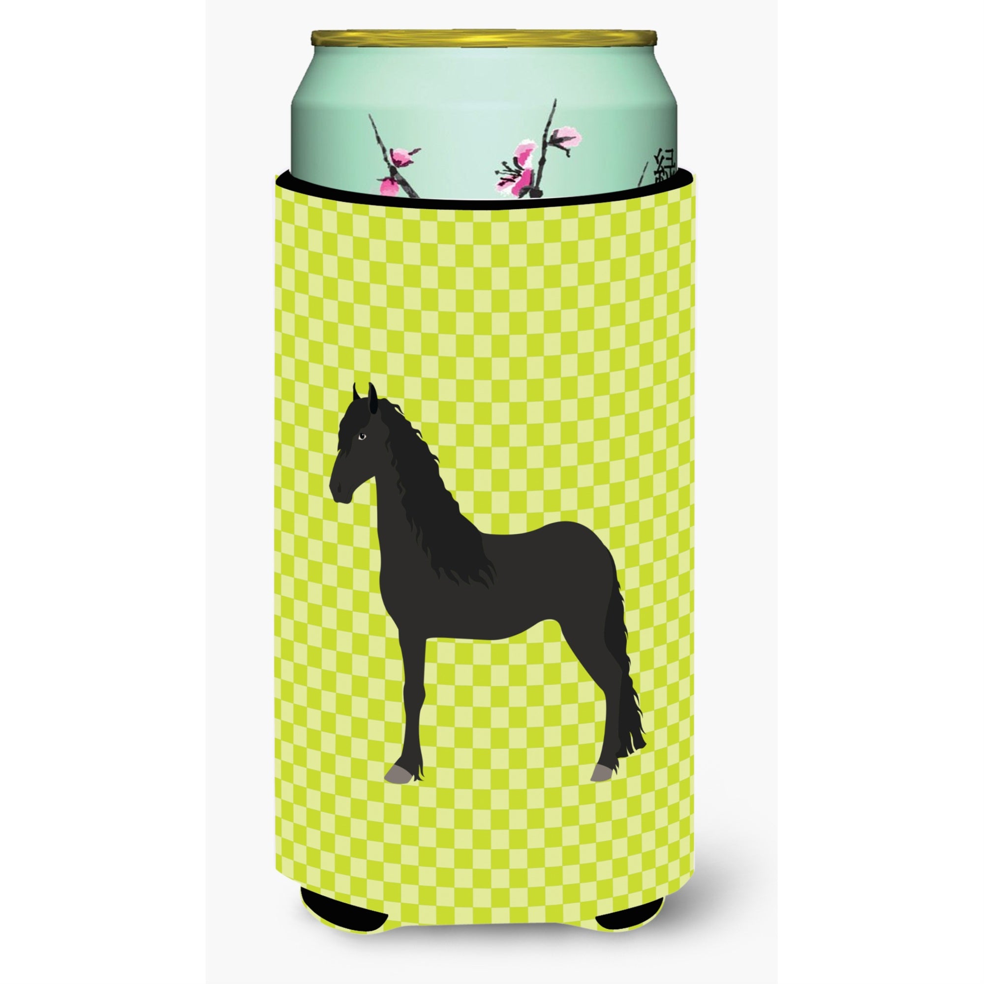 'Caroline'S Treasures Friesian Horse Green Decorative Can Hugger, Tall Boy, Multicolor''