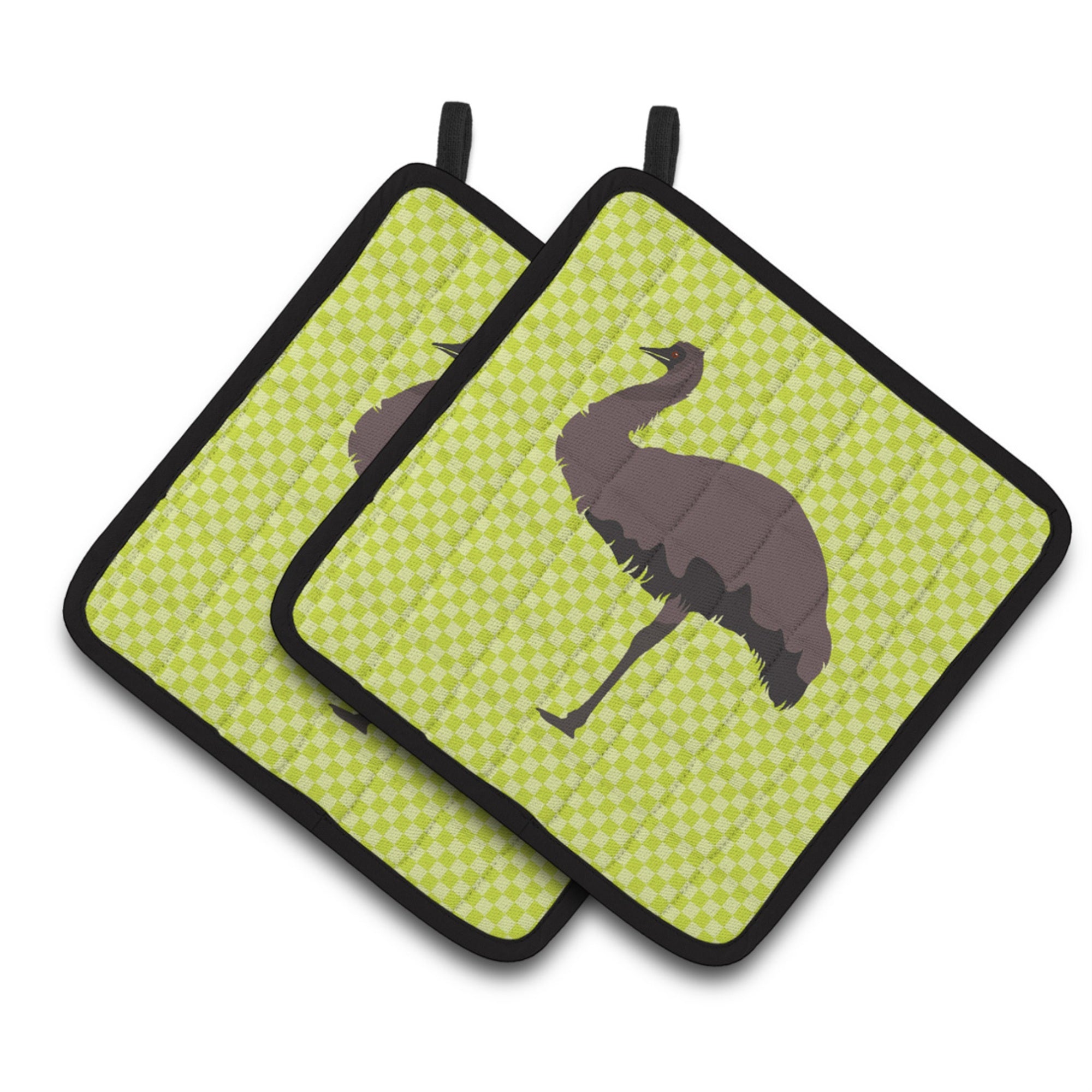 'Caroline'S Treasures Emu Green Decorated Pot Holder, 7.5'''' X 7.5''''''