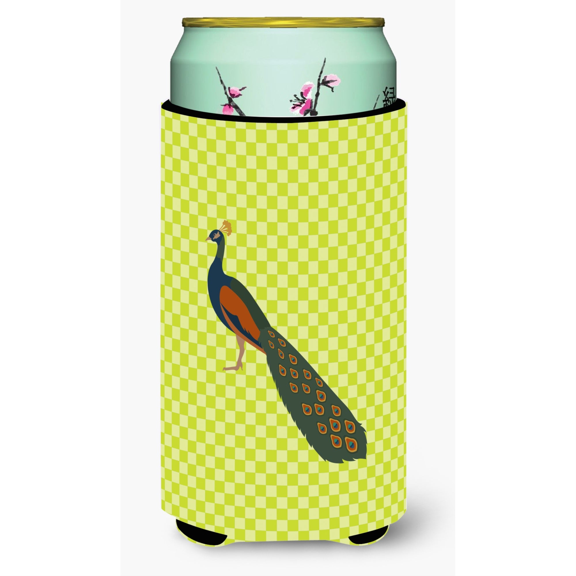 'Caroline'S Treasures Indian Peacock Peafowl Green Decorative Can Hugger, Tall Boy, Multicolor''