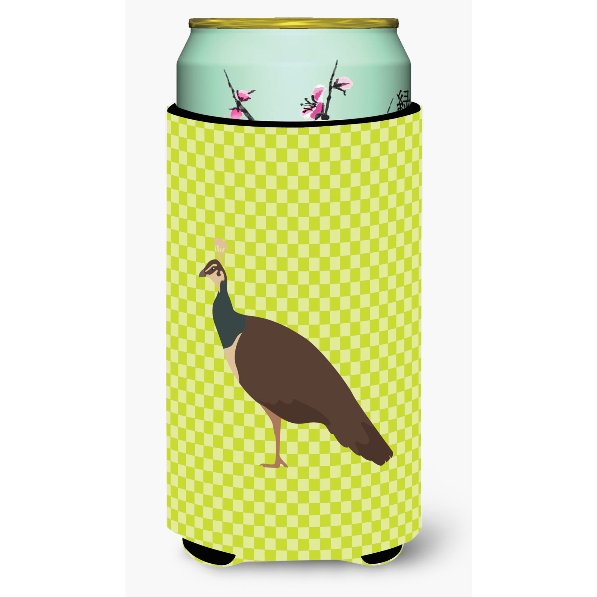 'Caroline'S Treasures Indian Peahen Peafowl Green Decorative Can Hugger, Tall Boy, Multicolor''