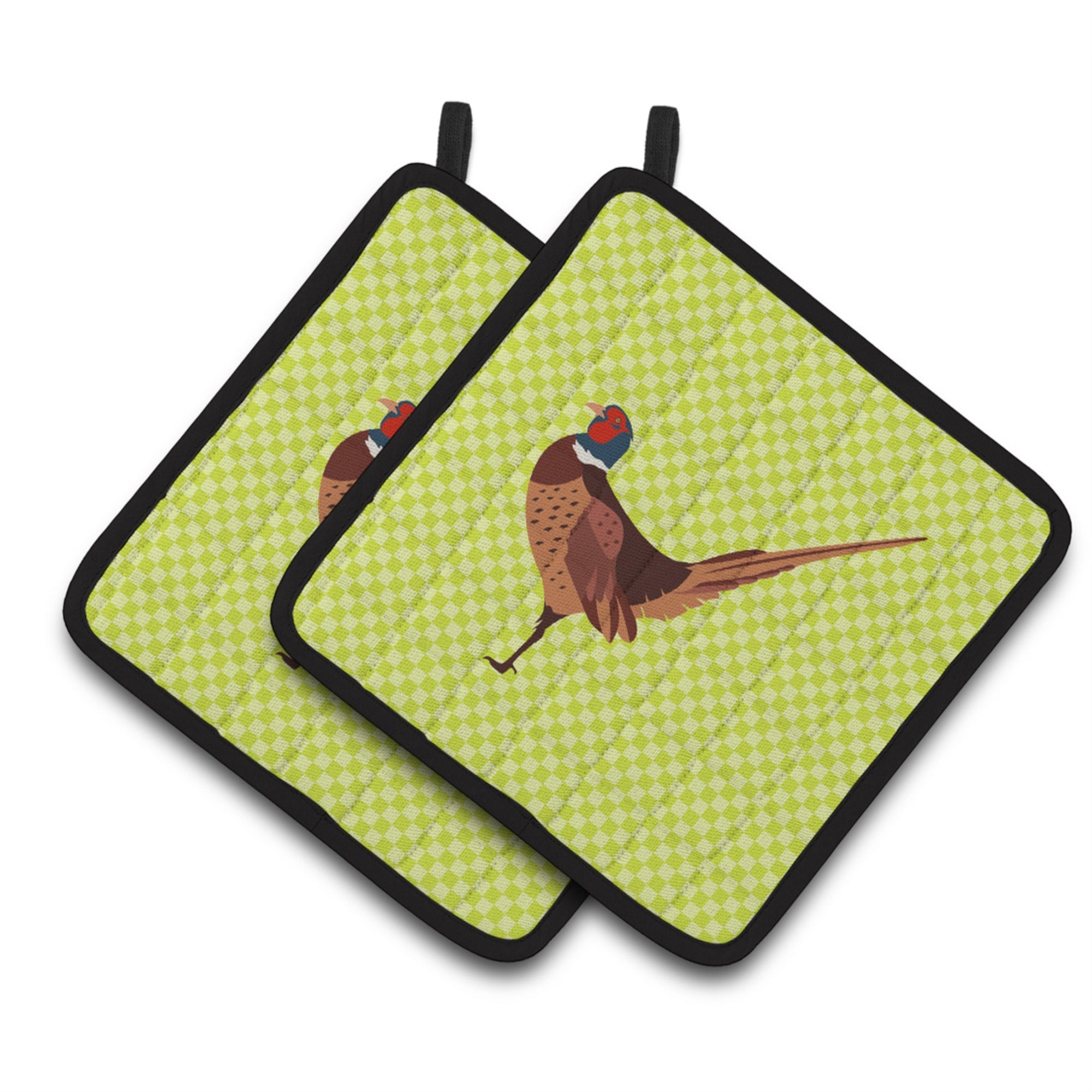 'Caroline'S Treasures Ring-Necked Common Pheasant Green Decorated Pot Holder, 7.5'''' X 7.5''''''