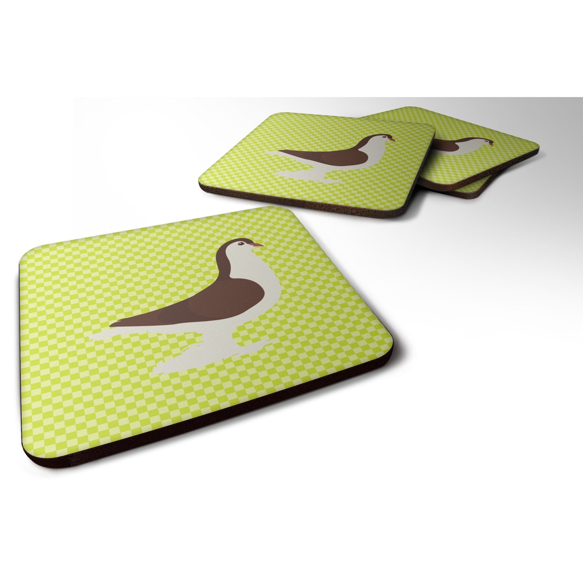 'Caroline'S Treasures Large Pigeon Green Decorative Coasters, 3.5'''', Multicolor''