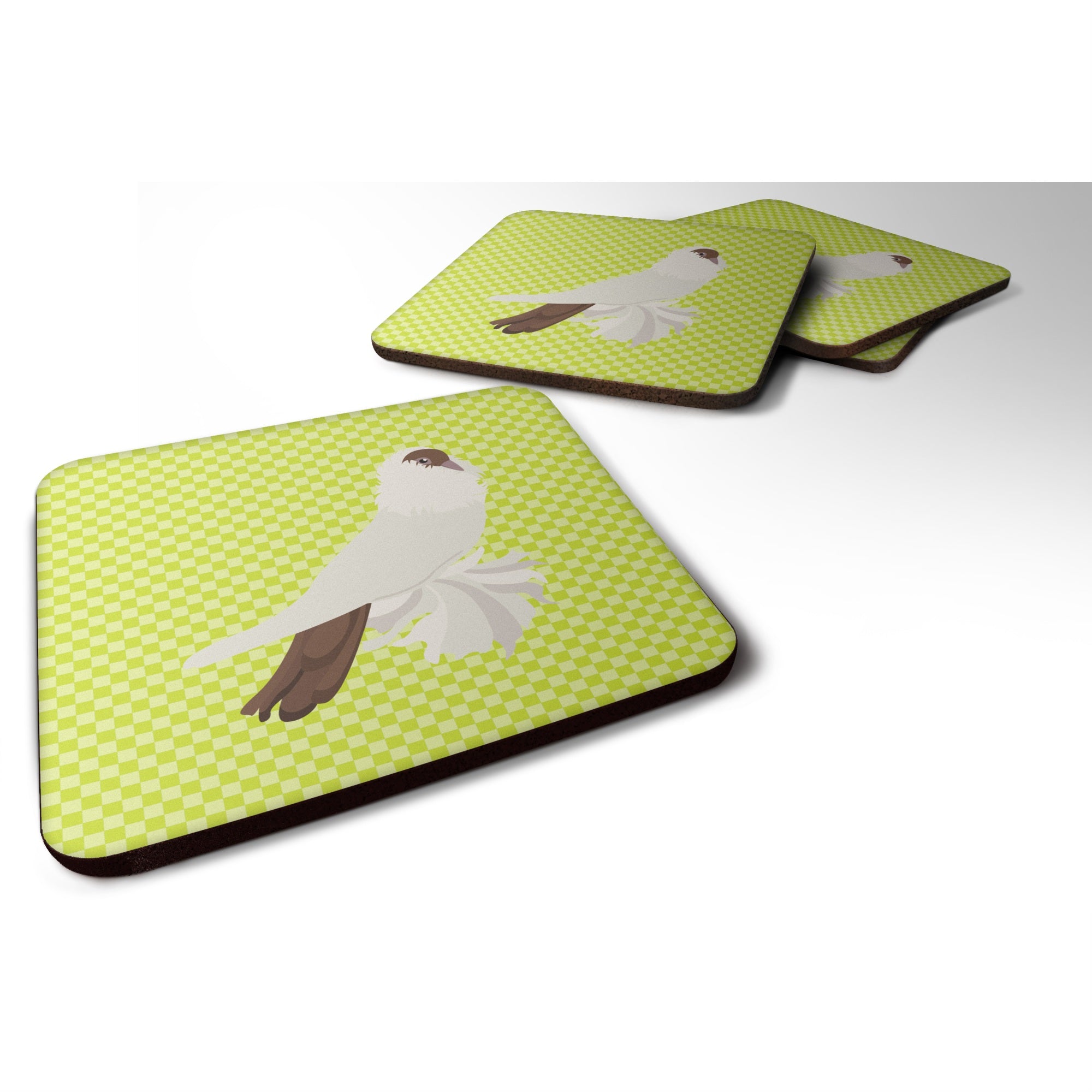 'Caroline'S Treasures German Helmet Pigeon Green Decorative Coasters, 3.5'''', Multicolor''