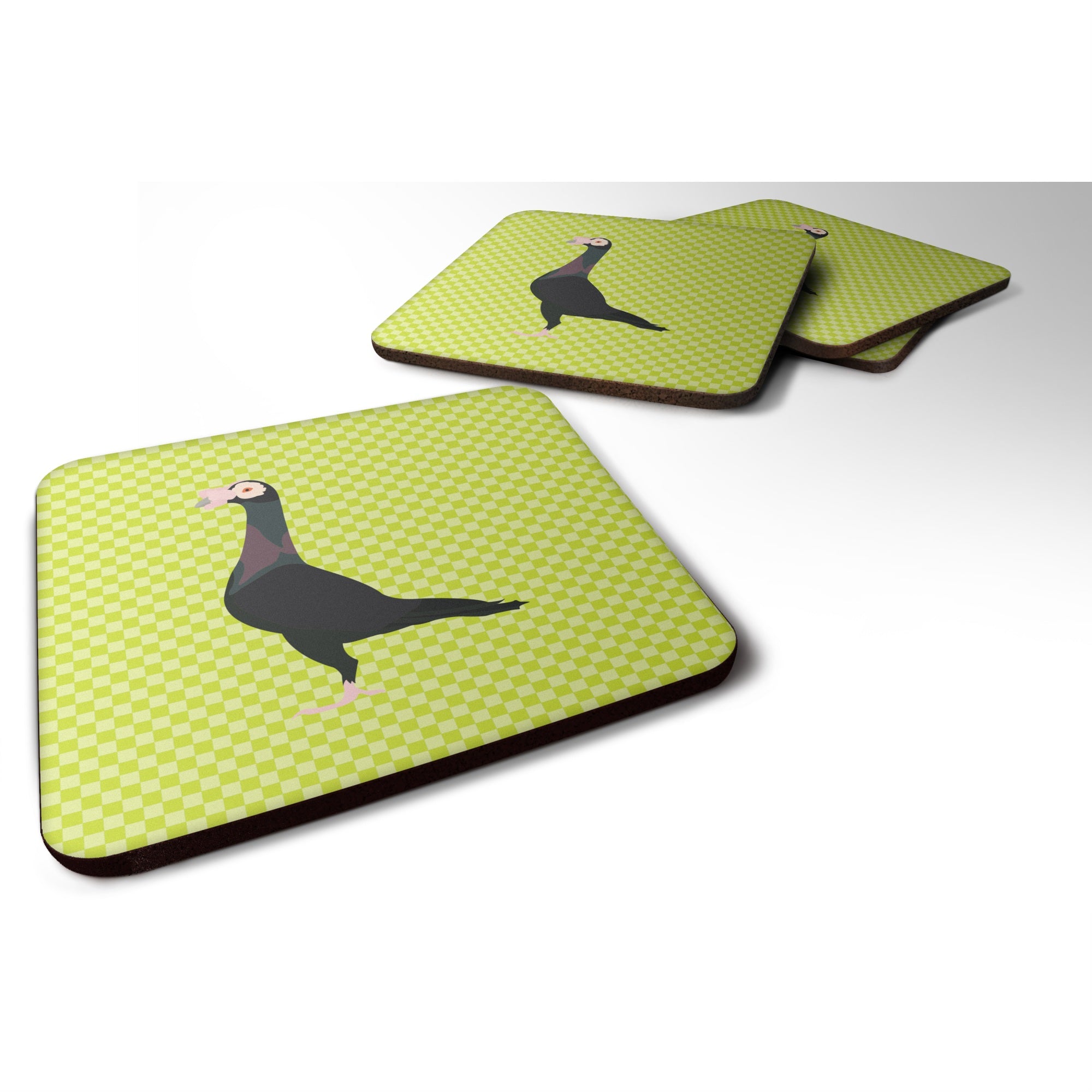 'Caroline'S Treasures English Carrier Pigeon Green Decorative Coasters, 3.5'''', Multicolor''