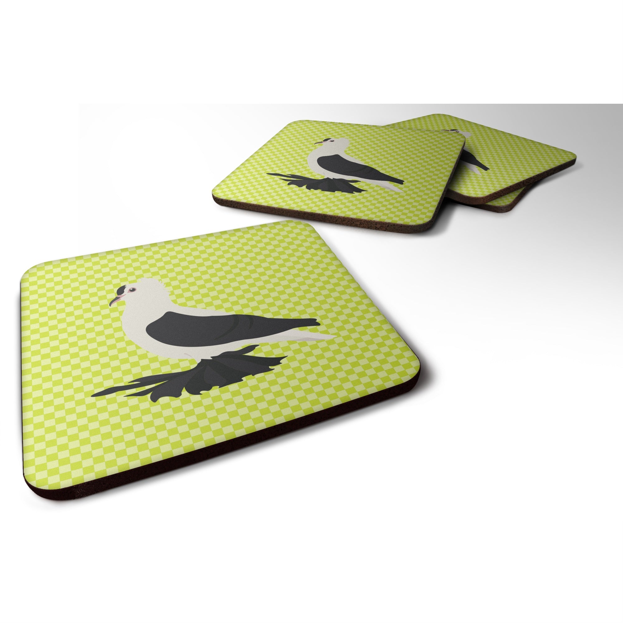 'Caroline'S Treasures Saxon Fairy Swallow Pigeon Green Decorative Coasters, 3.5, Multicolor''