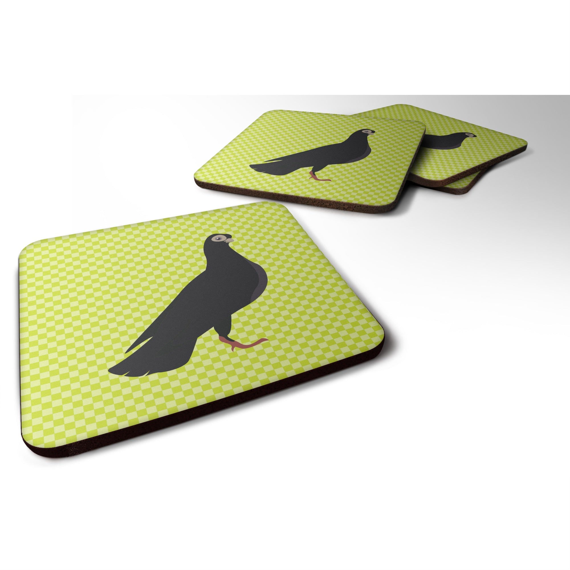 'Caroline'S Treasures Budapest Highflyer Pigeon Green Decorative Coasters, 3.5'''', Multicolor''