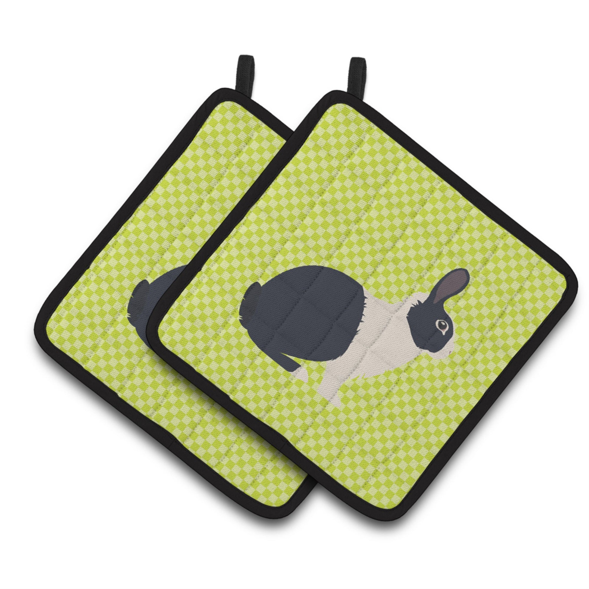 'Caroline'S Treasures Dutch Rabbit Green Decorated Pot Holder, 7.5'''' X 7.5''''''