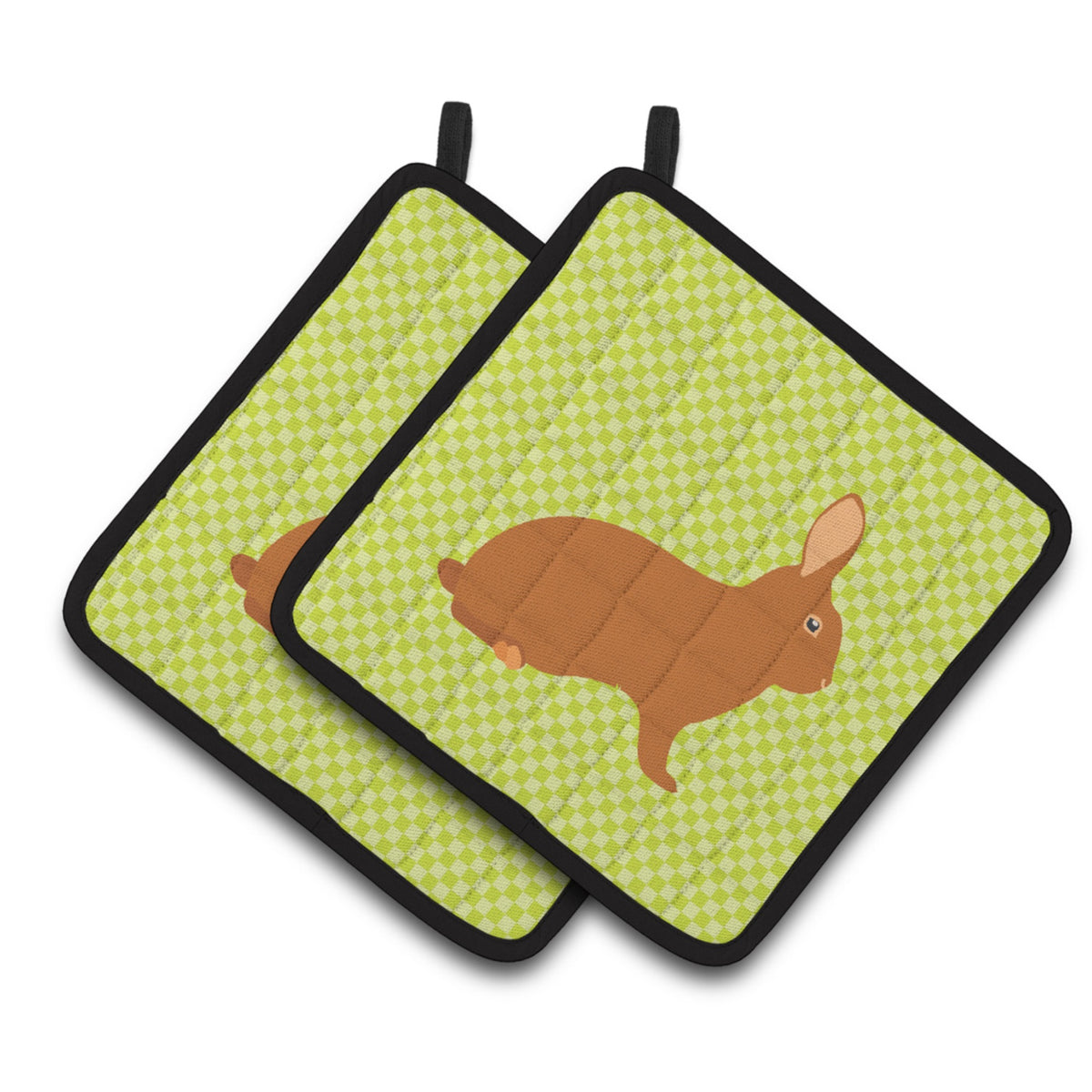 'Caroline'S Treasures Rex Rabbit Green Decorated Pot Holder, 7.5'''' X 7.5''''''