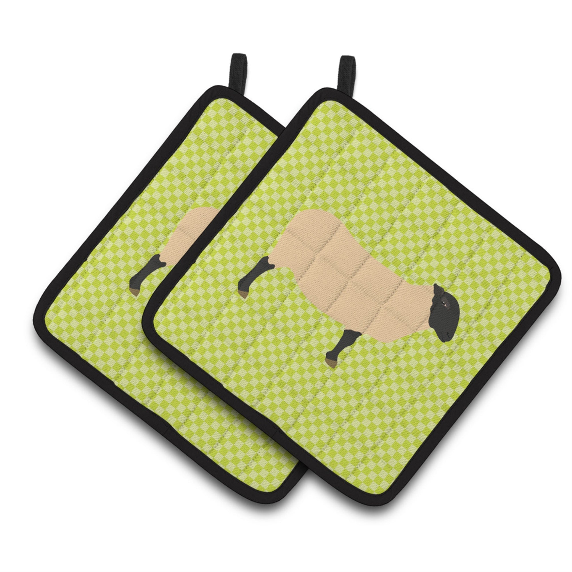 'Caroline'S Treasures Suffolk Sheep Green Decorated Pot Holder, 7.5'''' X 7.5''''''