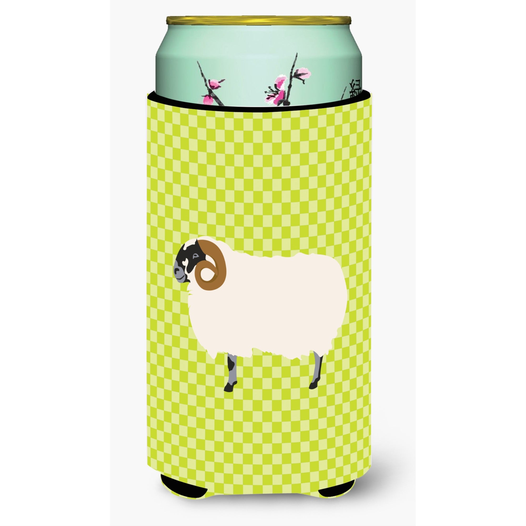 'Caroline'S Treasures Scottish Blackface Sheep Green Decorative Can Hugger, Tall Boy, Multicolor''