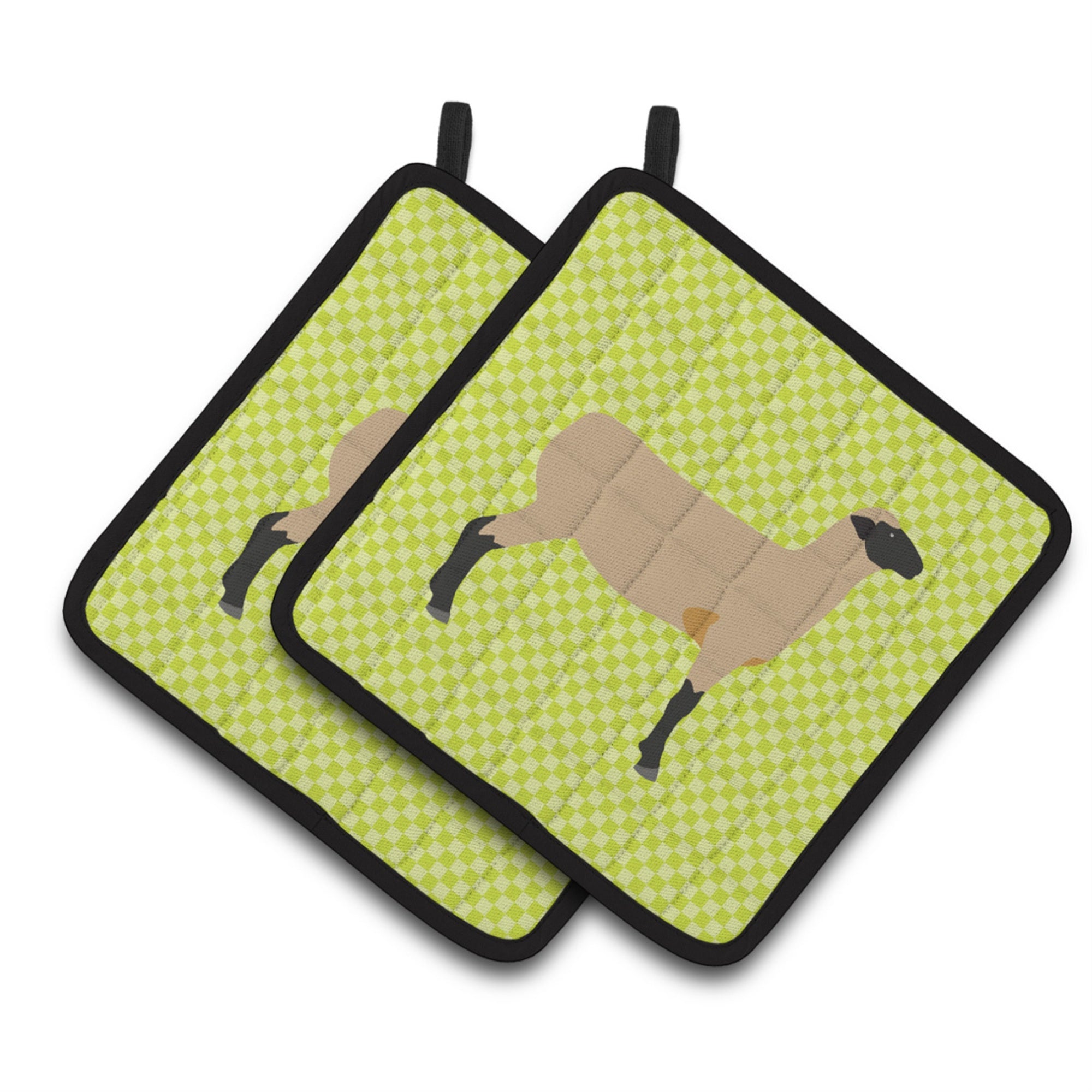 'Caroline'S Treasures Hampshire Down Sheep Green Decorated Pot Holder, 7.5'''' X 7.5''''''