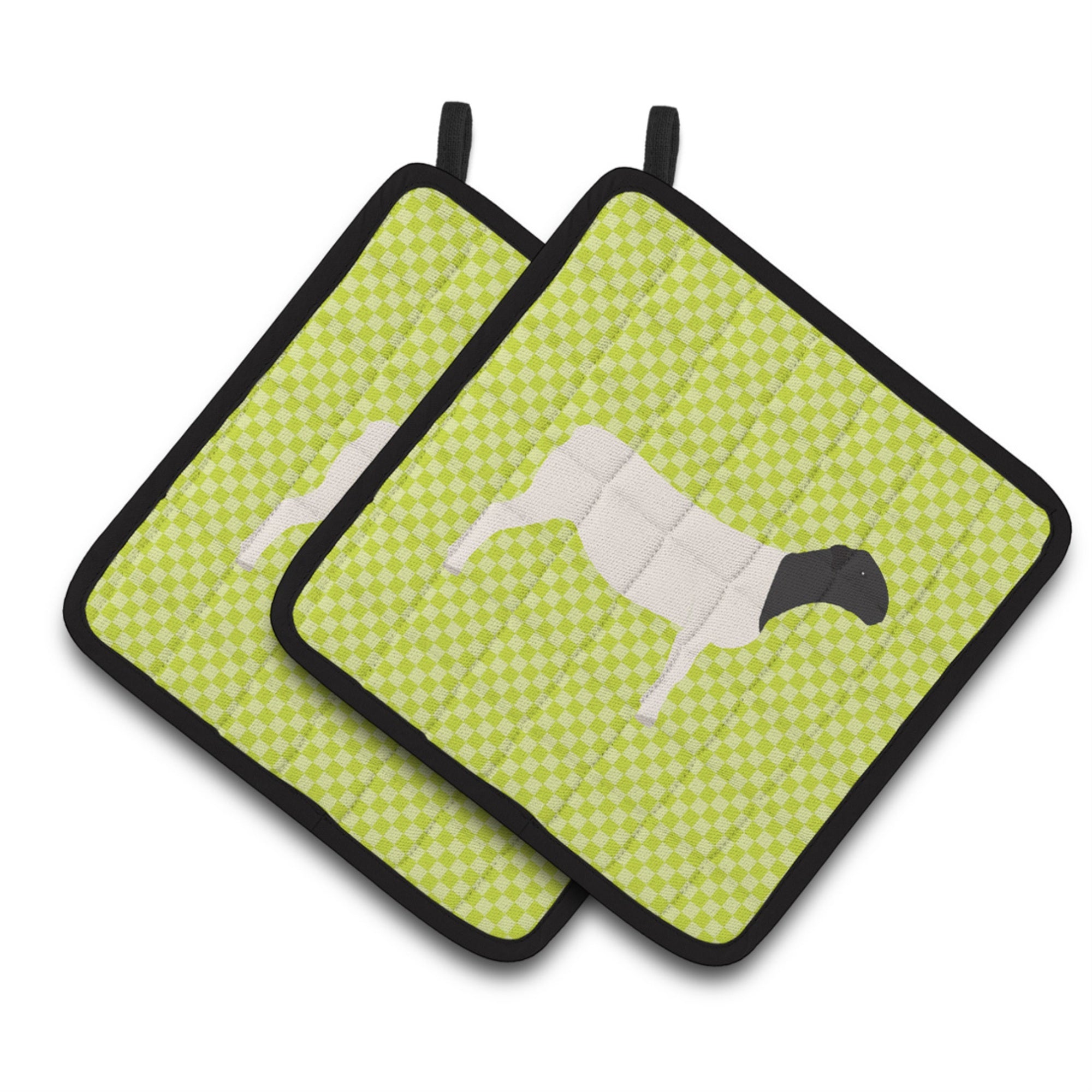 'Caroline'S Treasures Dorper Sheep Green Decorated Pot Holder, 7.5'''' X 7.5''''''