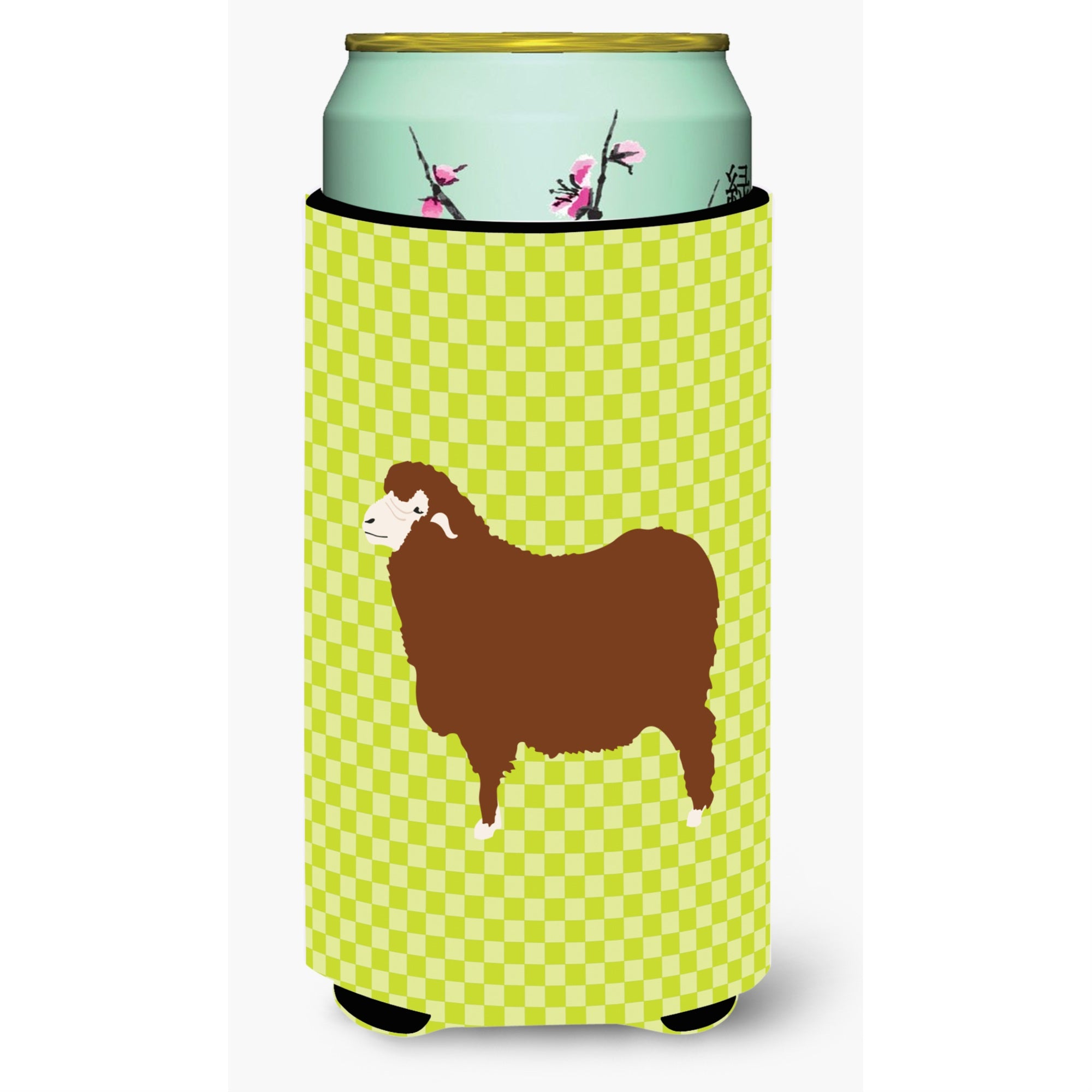 'Caroline'S Treasures Merino Sheep Green Decorative Can Hugger, Tall Boy, Multicolor''