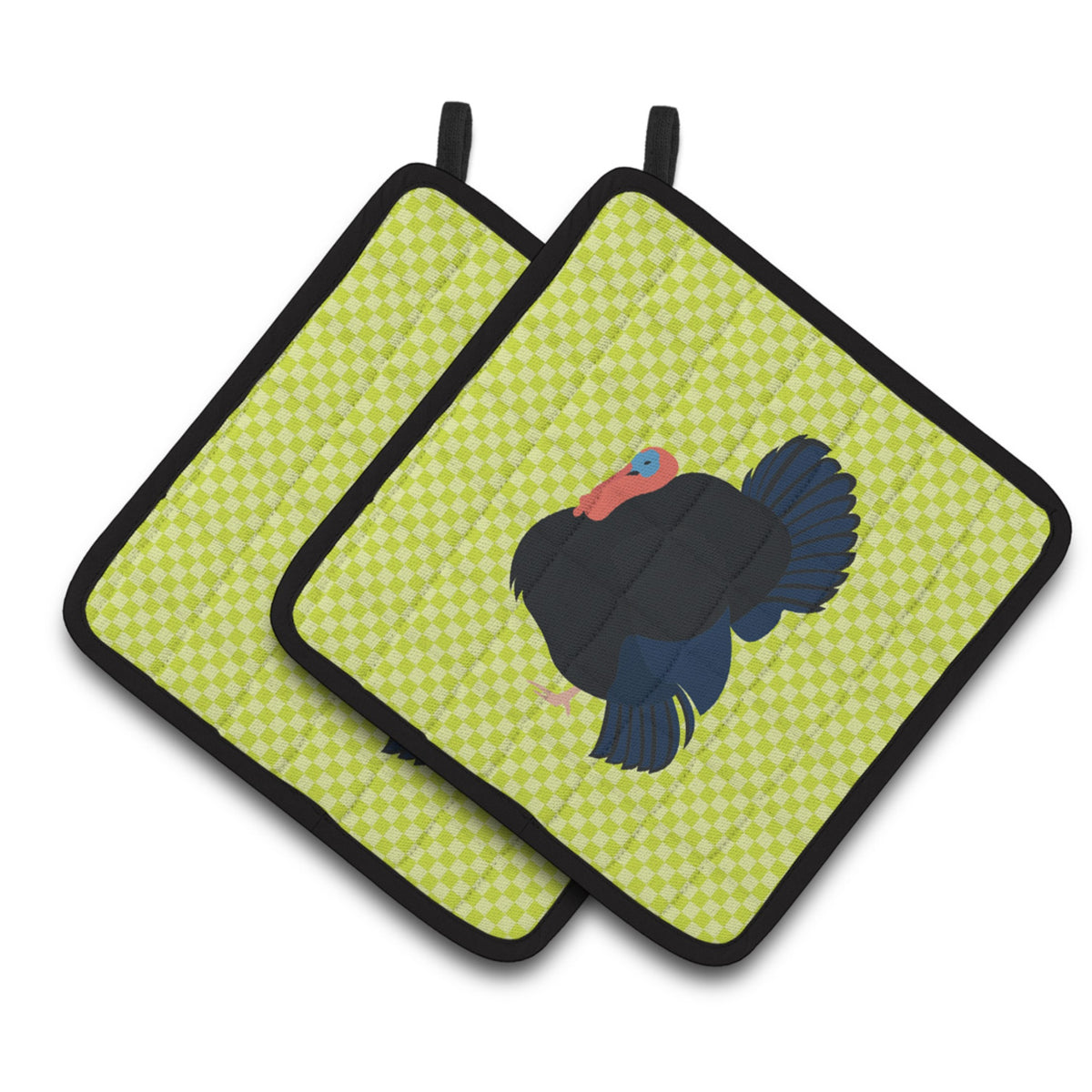 'Caroline'S Treasures Norfolk Black Turkey Green Decorated Pot Holder, 7.5'''' X 7.5''''''
