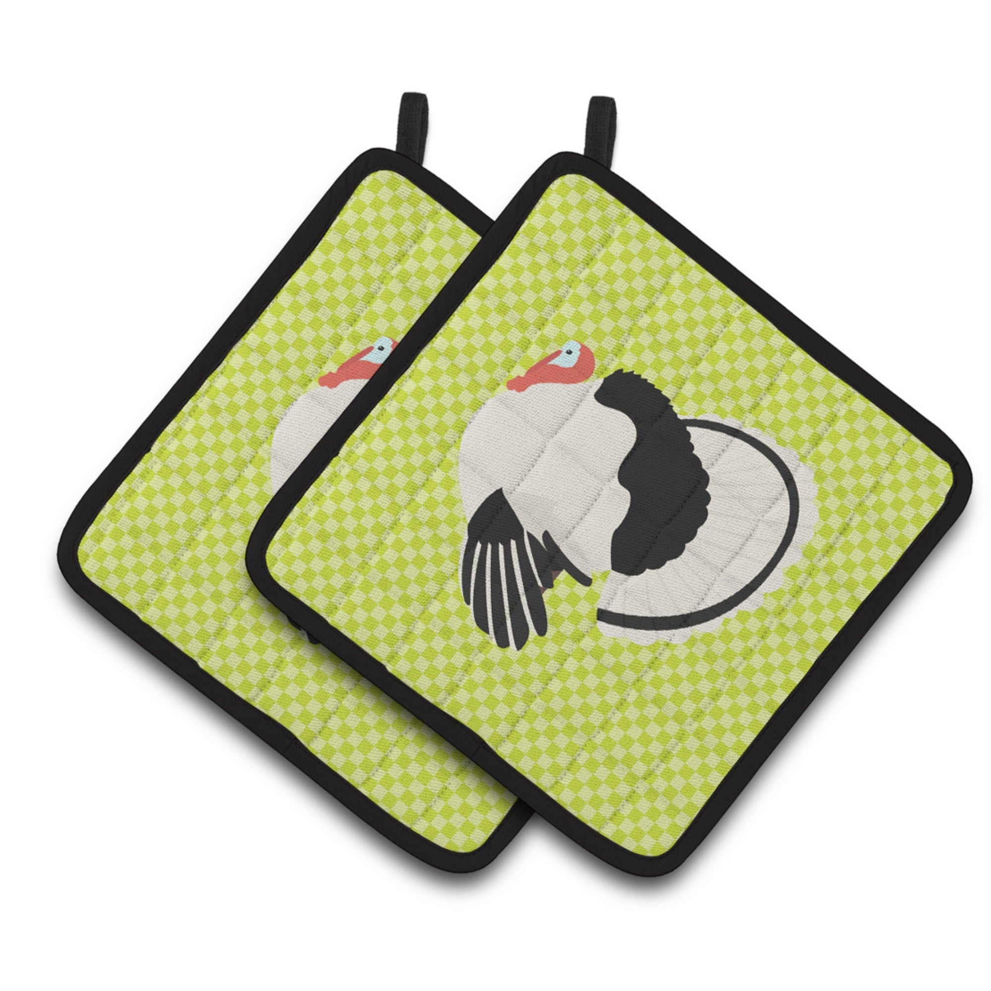 'Caroline'S Treasures Royal Palm Turkey Green Decorated Pot Holder, 7.5'''' X 7.5''''''