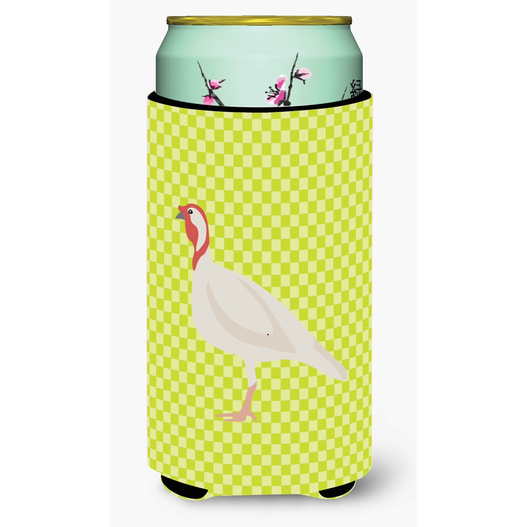 'Caroline'S Treasures Beltsville Small White Turkey Hen Green Decorative Can Hugger, Tall Boy, Multicolor''