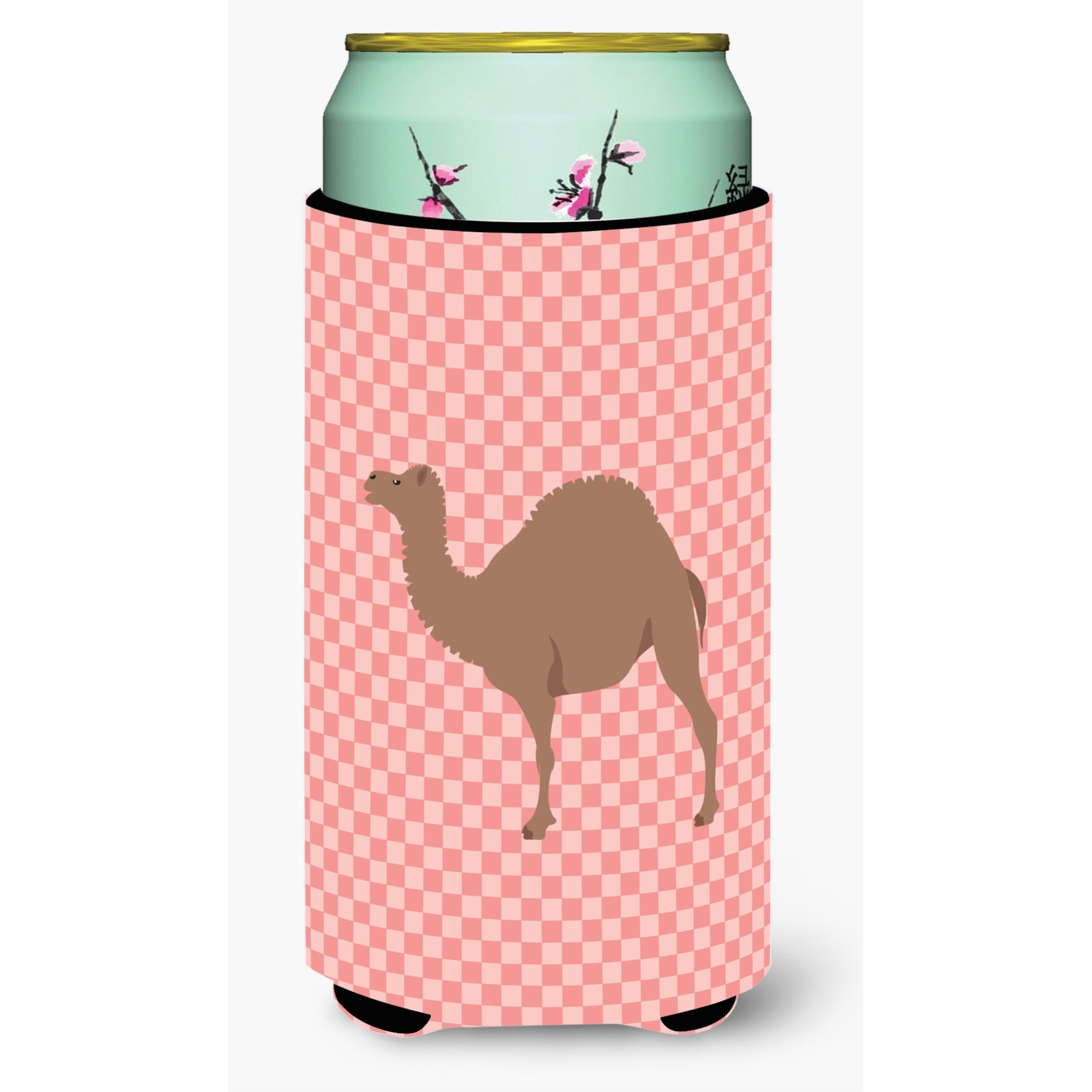 'Caroline'S Treasures F1 Hybrid Camel Pink Check Decorative Can Hugger, Tall Boy, Multicolor''