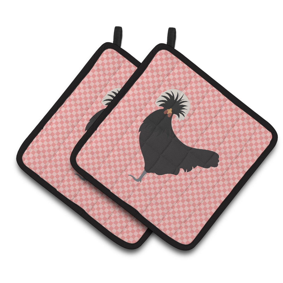'Caroline'S Treasures Polish Poland Chicken Pink Check Decorated Pot Holder, 7.5'''' X 7.5''''''