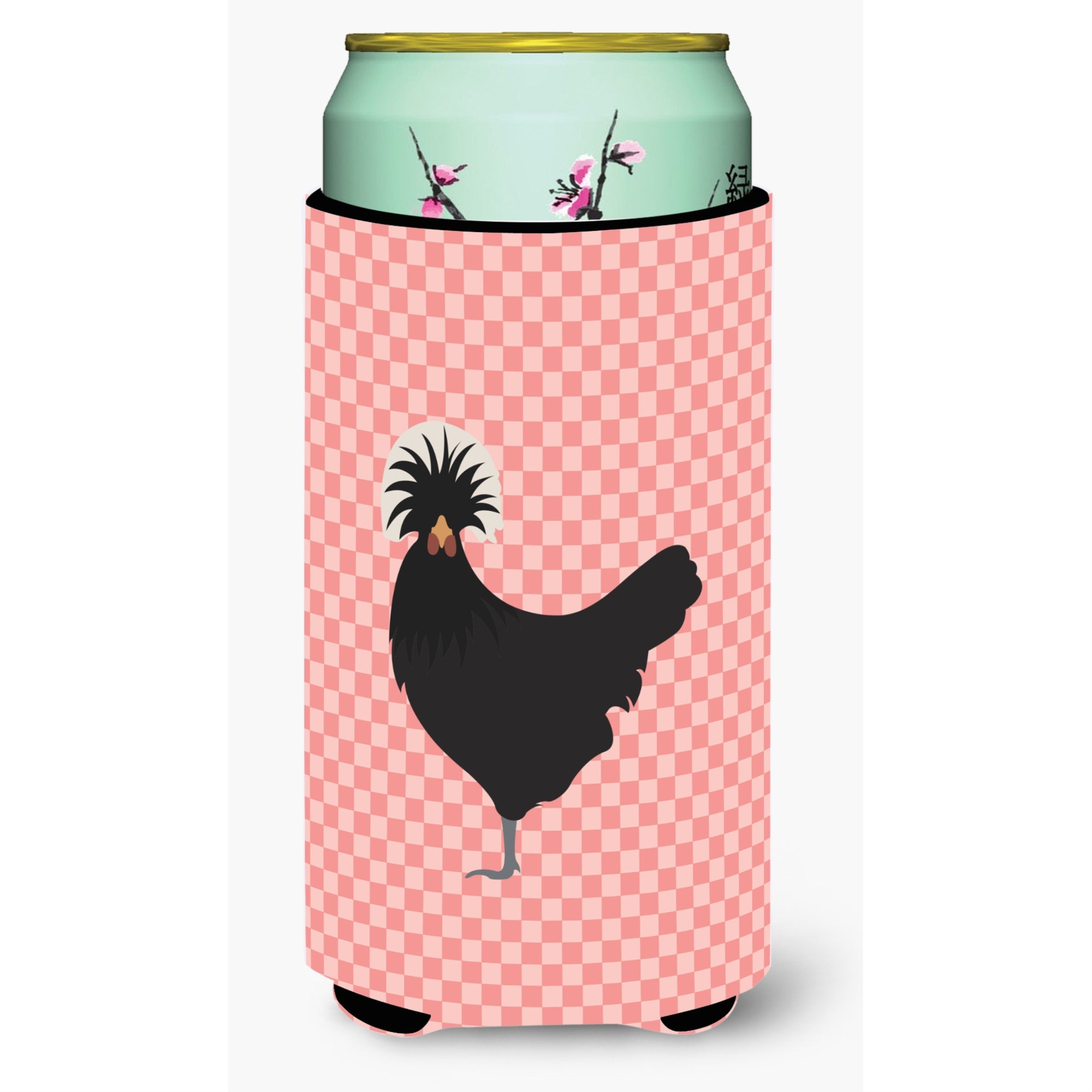 'Caroline'S Treasures Polish Poland Chicken Pink Check Decorative Can Hugger, Tall Boy, Multicolor''