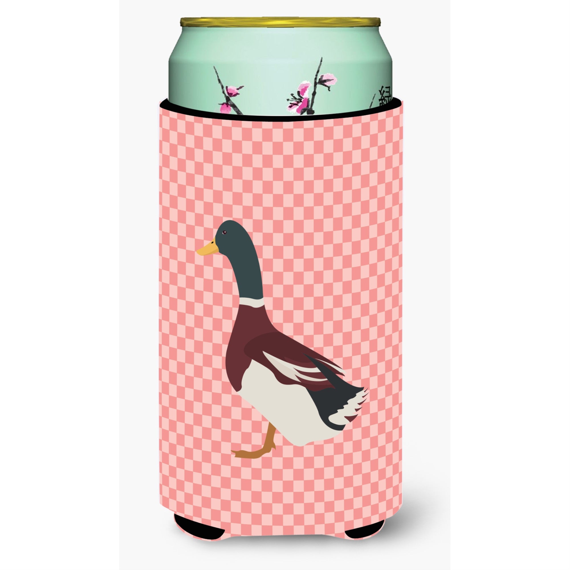 'Caroline'S Treasures Rouen Duck Pink Check Decorative Can Hugger, Tall Boy, Multicolor''