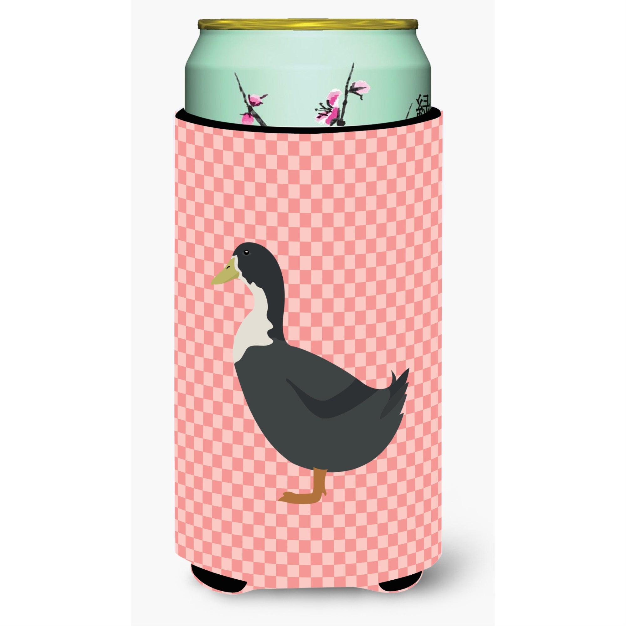 'Caroline'S Treasures Blue Swedish Duck Pink Check Decorative Can Hugger, Tall Boy, Multicolor''