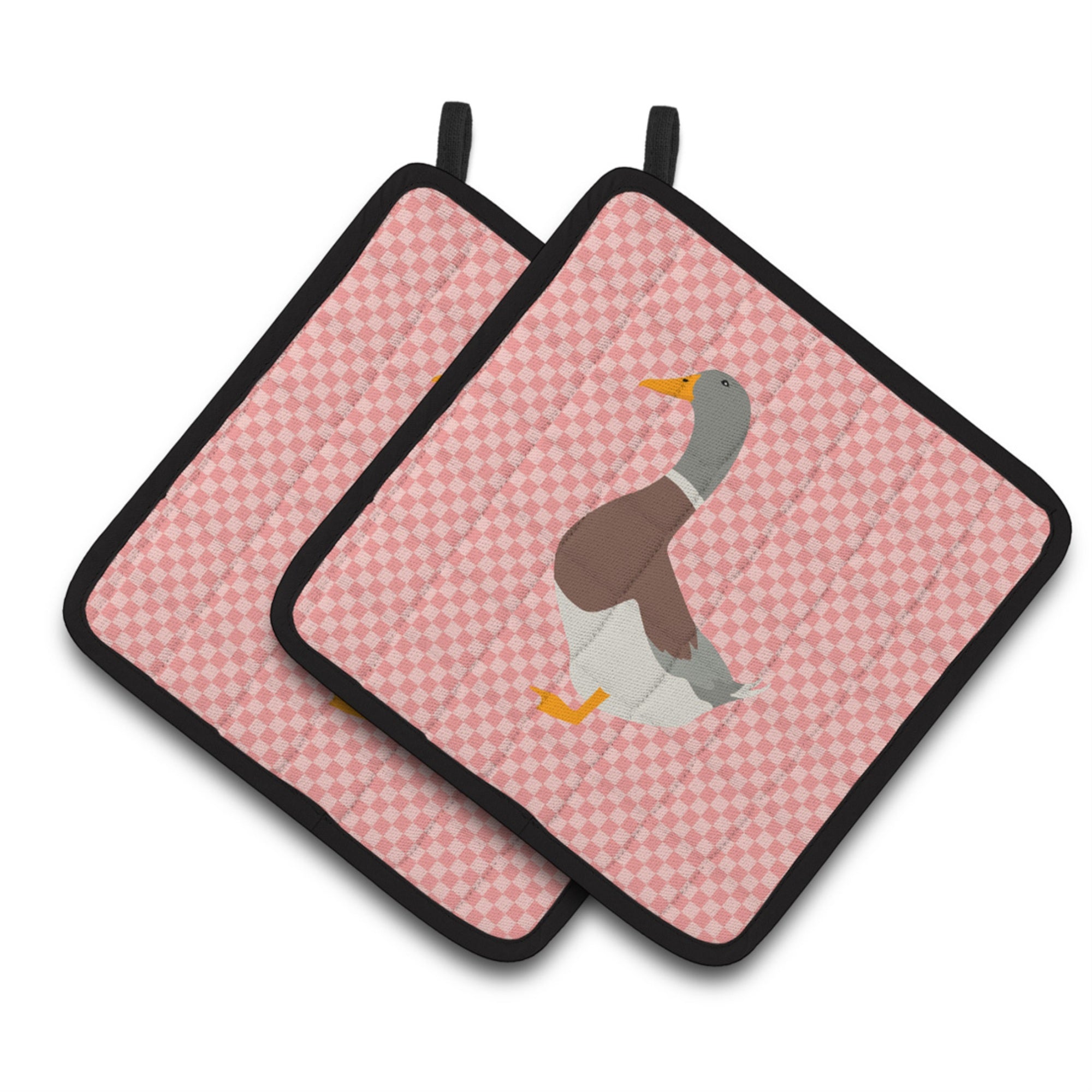'Caroline'S Treasures Saxony Sachsenente Duck Pink Check Decorated Pot Holder, 7.5'''' X 7.5''''''