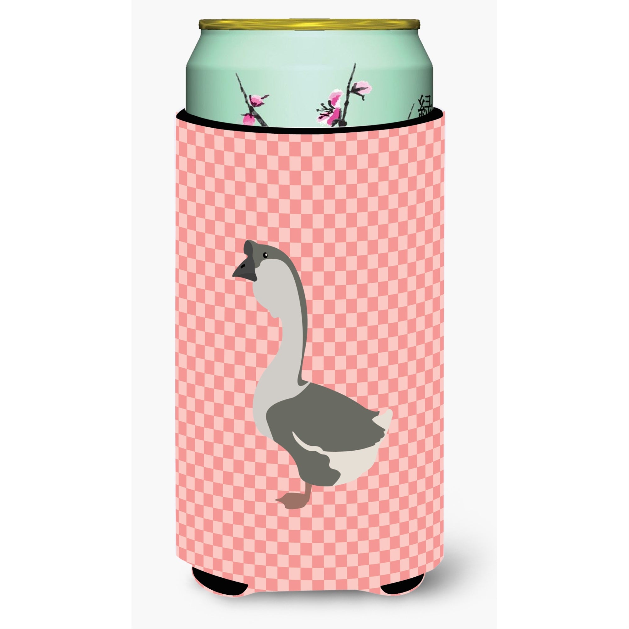 'Caroline'S Treasures African Goose Pink Check Decorative Can Hugger, Tall Boy, Multicolor''