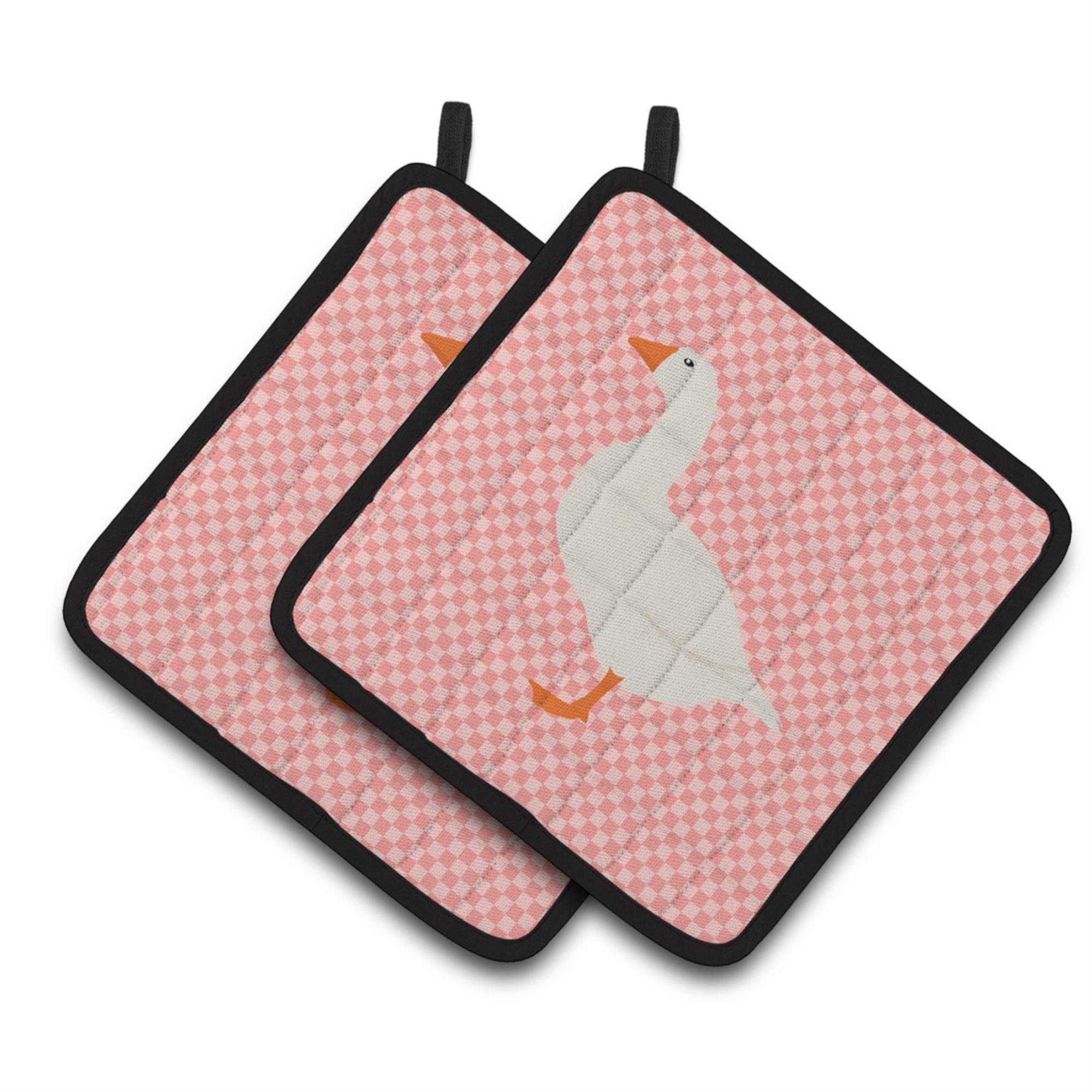 'Caroline'S Treasures Shire Horse Pink Check Decorated Pot Holder, 7.5'''' X 7.5''''''