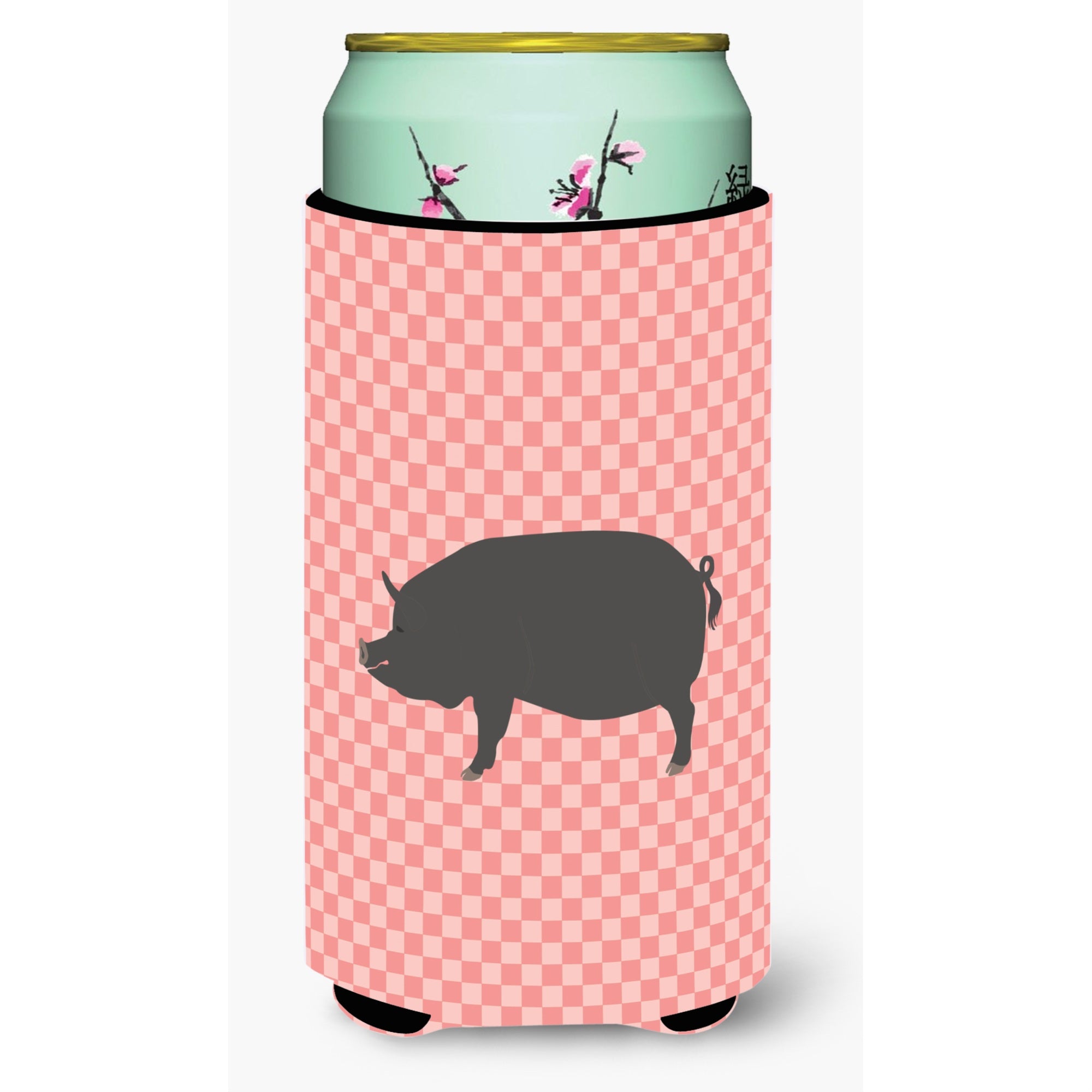 'Caroline'S Treasures Berkshire Pig Pink Check Decorative Can Hugger, Tall Boy, Multicolor''