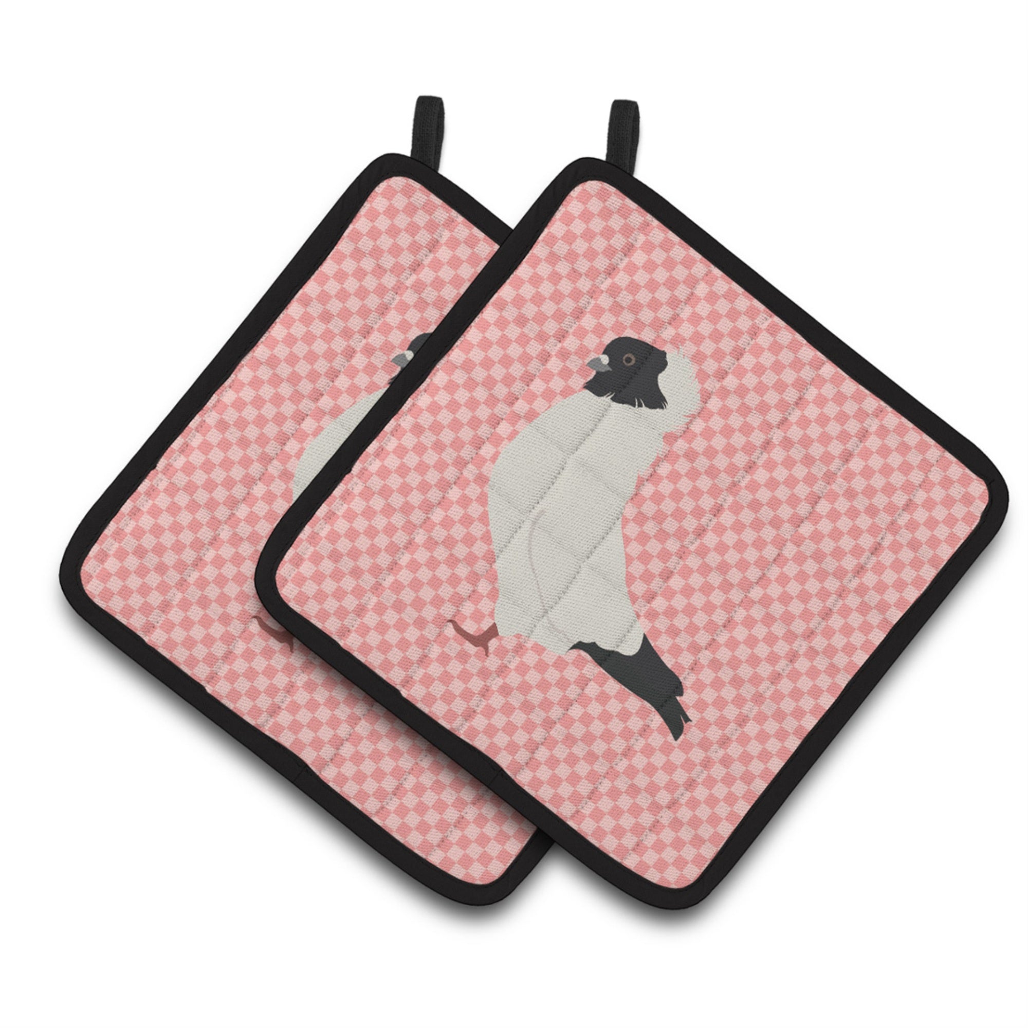 'Caroline'S Treasures Nun Pigeon Pink Check Decorated Pot Holder, 7.5'''' X 7.5''''''