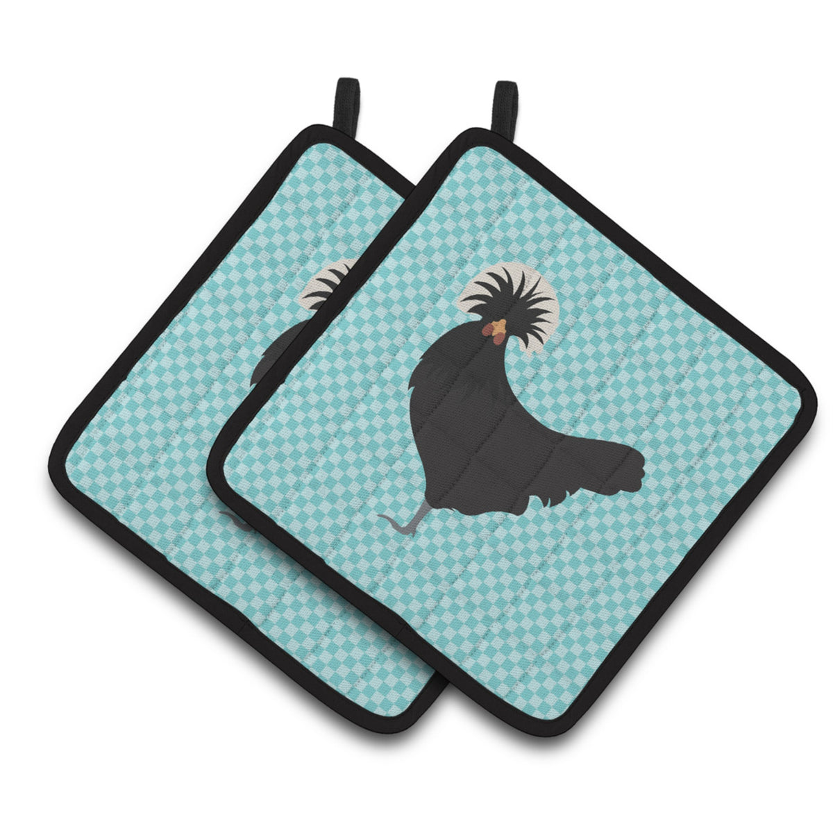 'Caroline'S Treasures Polish Poland Chicken Blue Check Decorated Pot Holder, 7.5'''' X 7.5''''''