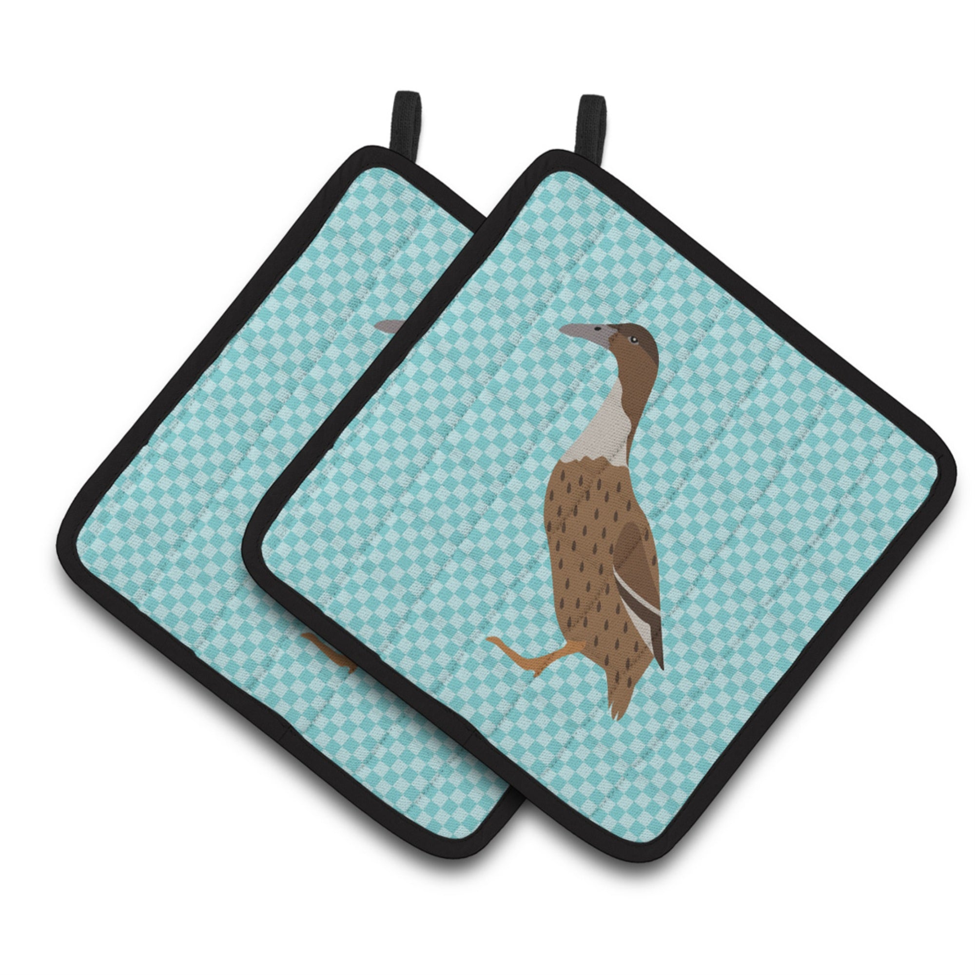 'Caroline'S Treasures Dutch Hook Bill Duck Blue Check Decorated Pot Holder, 7.5'''' X 7.5''''''
