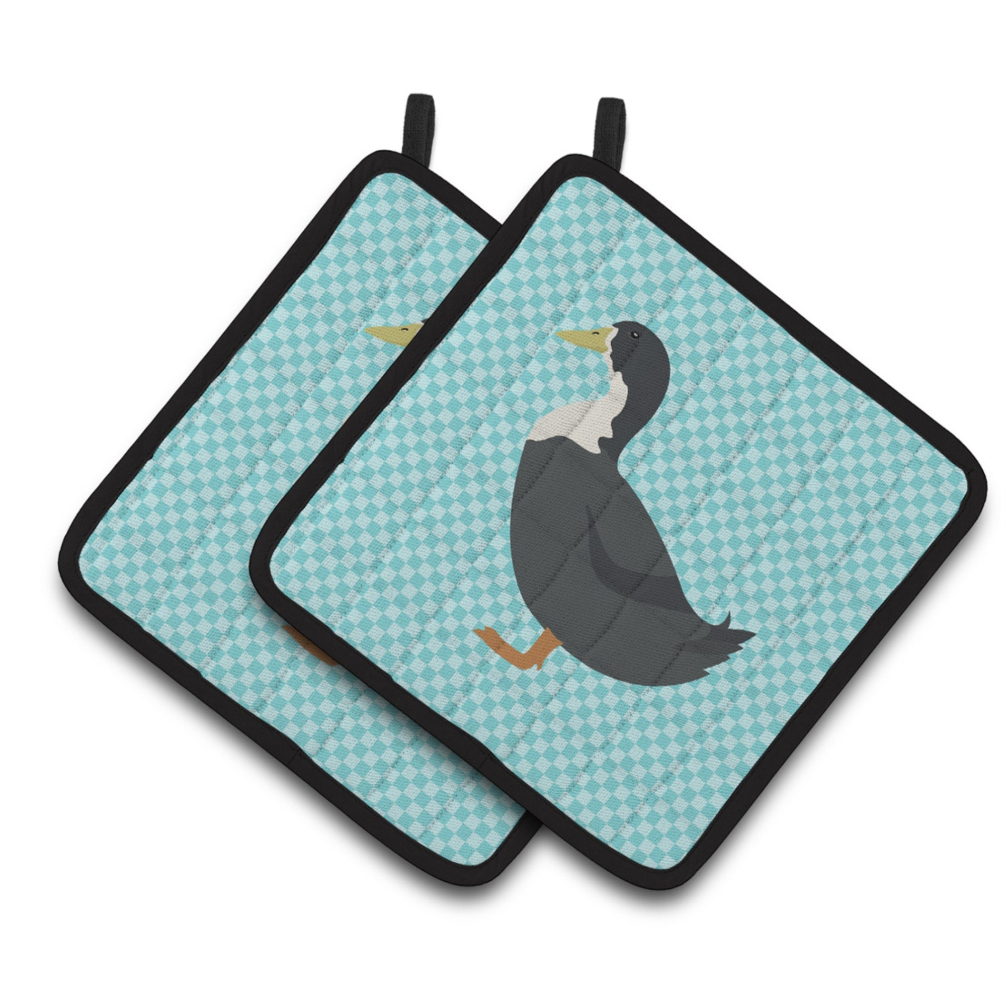 'Caroline'S Treasures Blue Swedish Duck Check Decorated Pot Holder, 7.5'''' X 7.5''''''