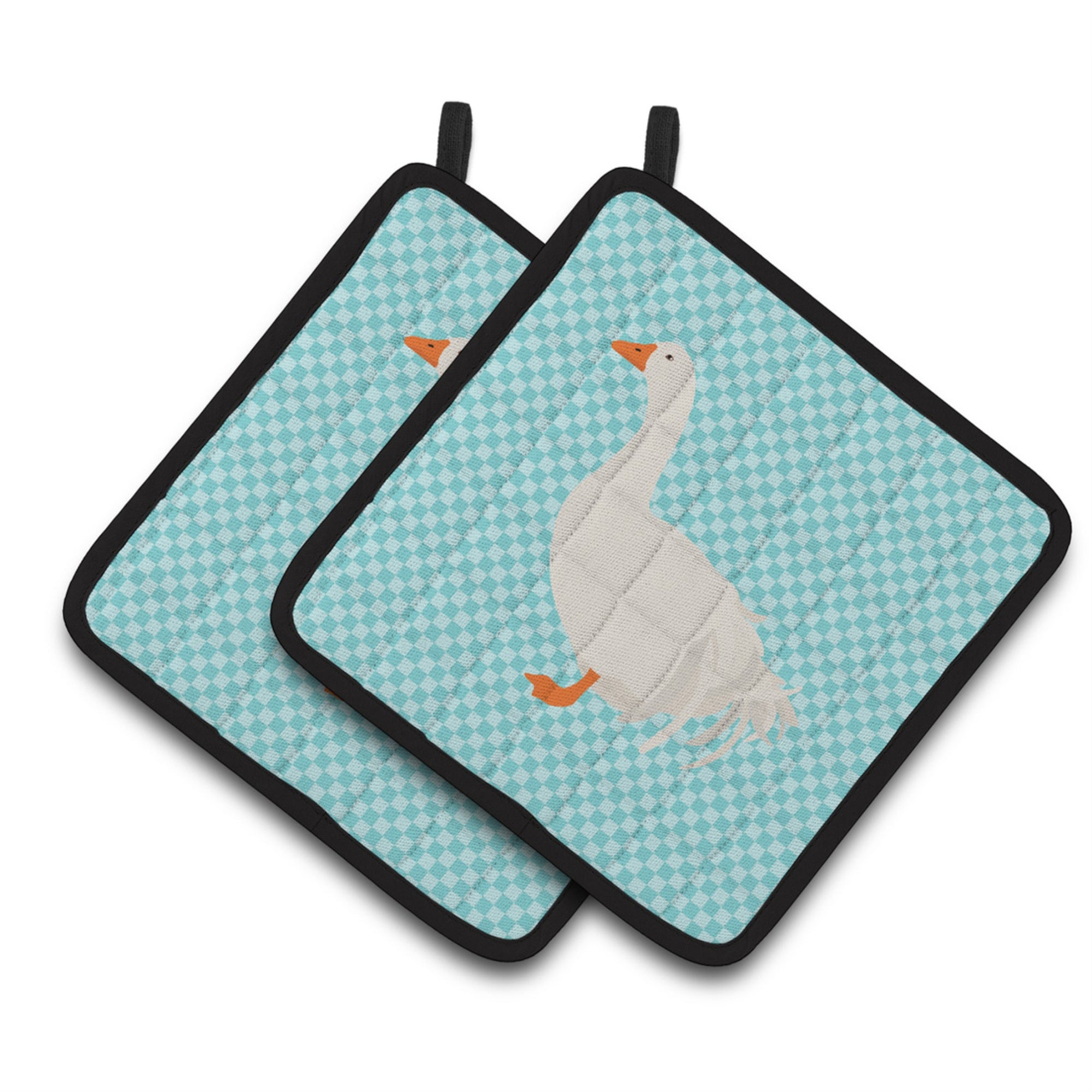 'Caroline'S Treasures Sebastopol Goose Blue Check Decorated Pot Holder, 7.5'''' X 7.5''''''