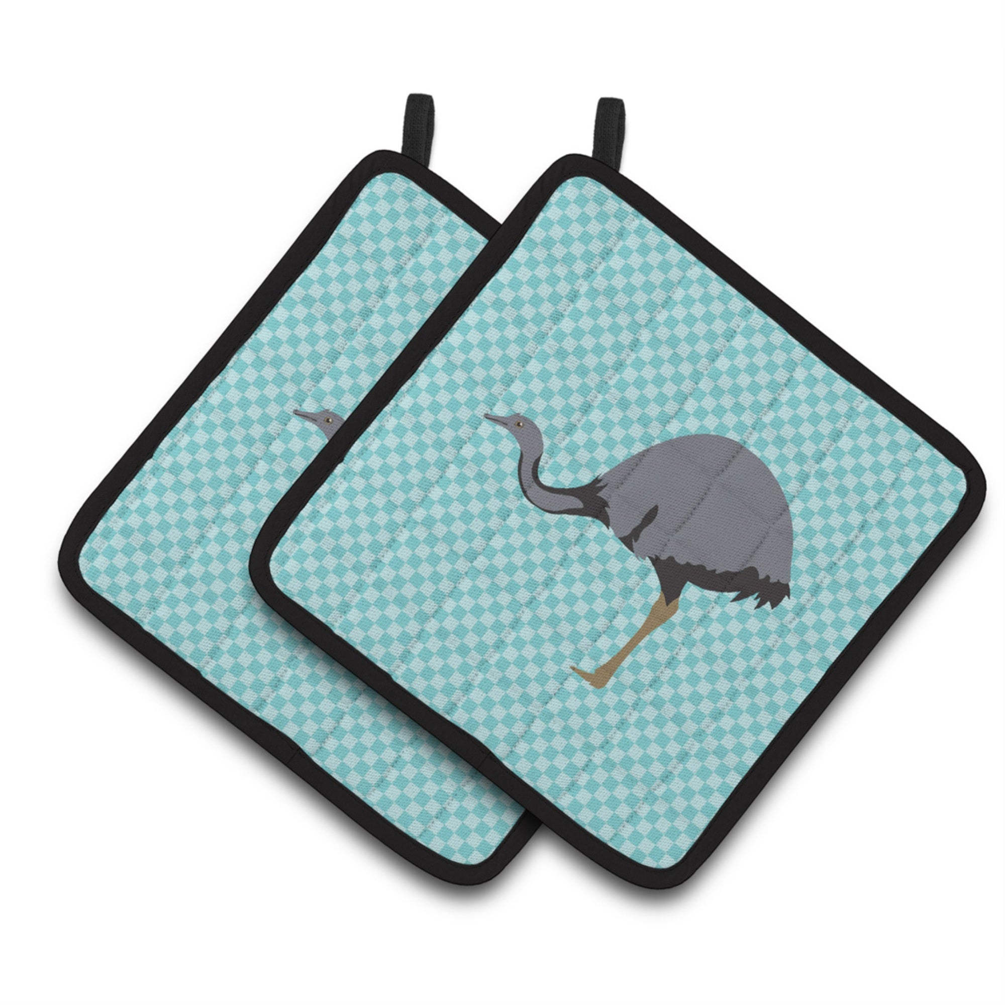 'Caroline'S Treasures Rhea Blue Check Decorated Pot Holder, 7.5'''' X 7.5''''''