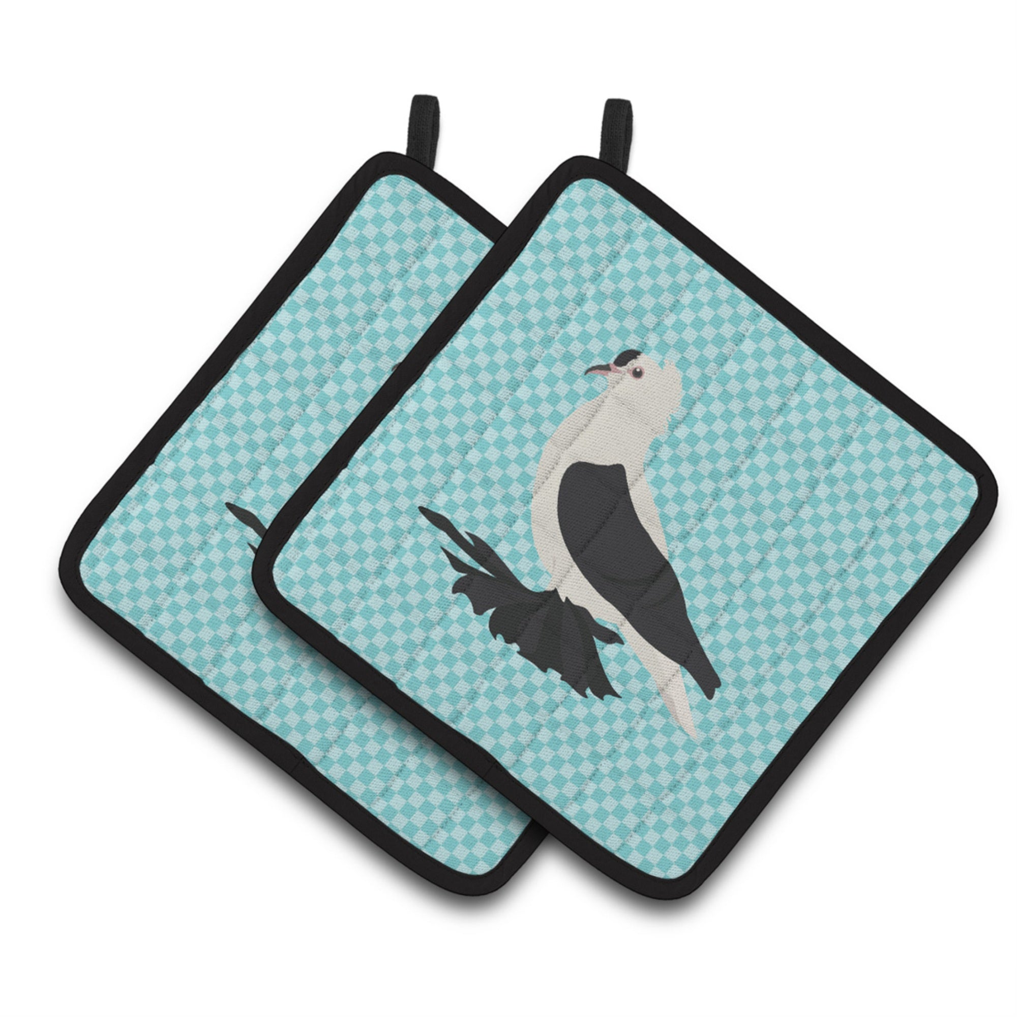'Caroline'S Treasures Saxon Fairy Swallow Pigeon Blue Check Decorated Pot Holder, 7.5'''' X 7.5''''''