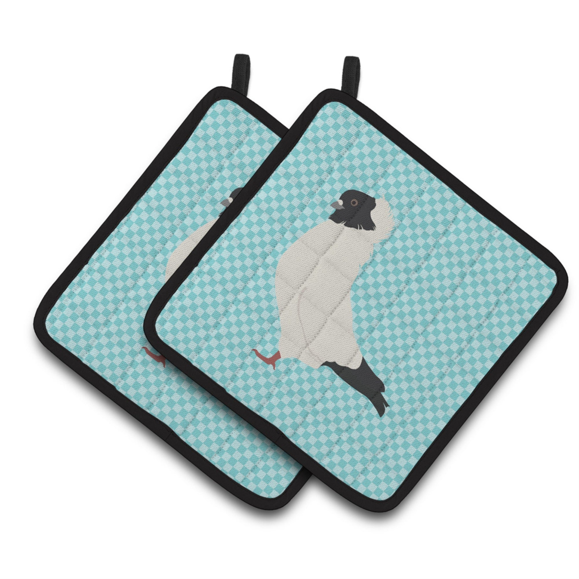 'Caroline'S Treasures Nun Pigeon Blue Check Decorated Pot Holder, 7.5'''' X 7.5''''''