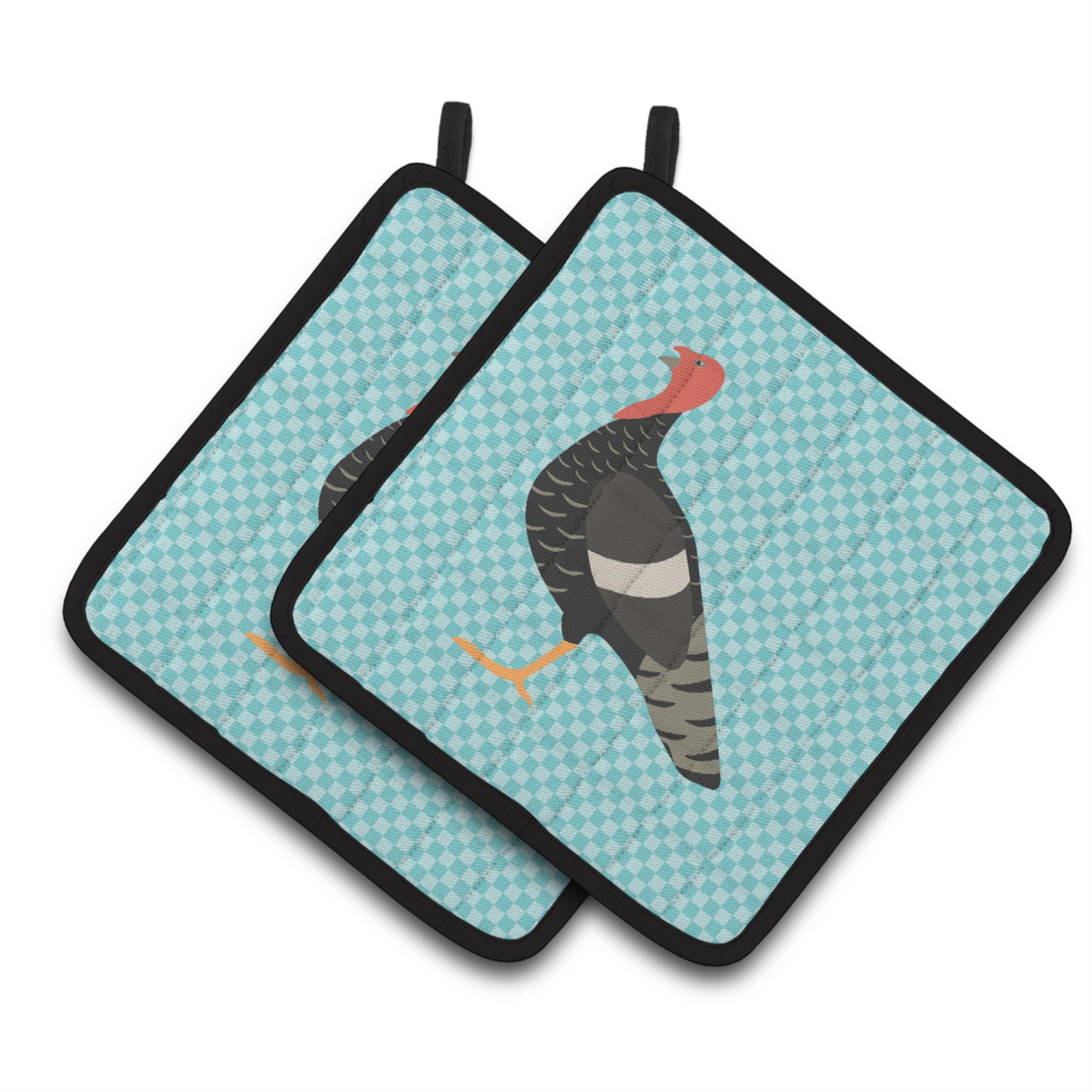 'Caroline'S Treasures Marragansett Turkey Blue Check Decorated Pot Holder, 7.5'''' X 7.5''''''