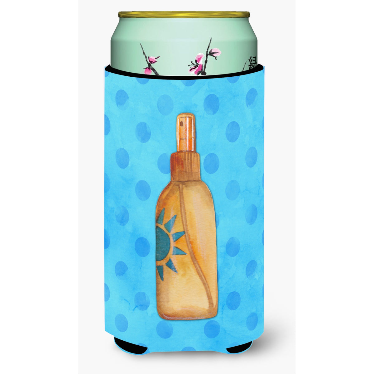 'Caroline'S Treasures Message In A Bottle Blue Polkadot Beverage Insulator Hugger, Tall, Multicolor''