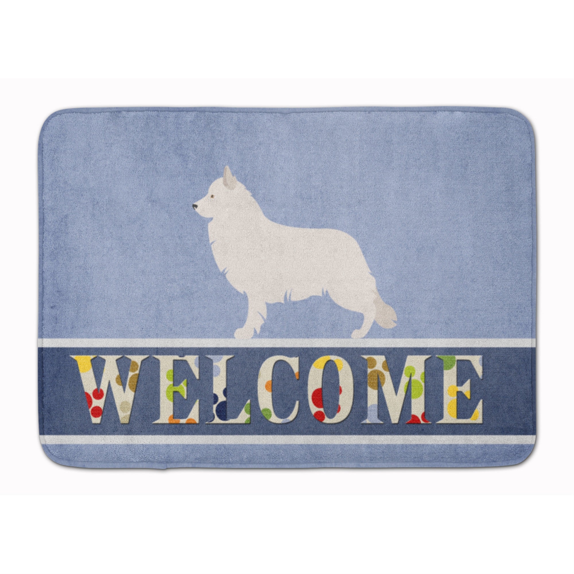 'Caroline'S Treasures Berger Blanc Suisse Welcome Floor Mat, 19'''' X 27'''', Multicolor''